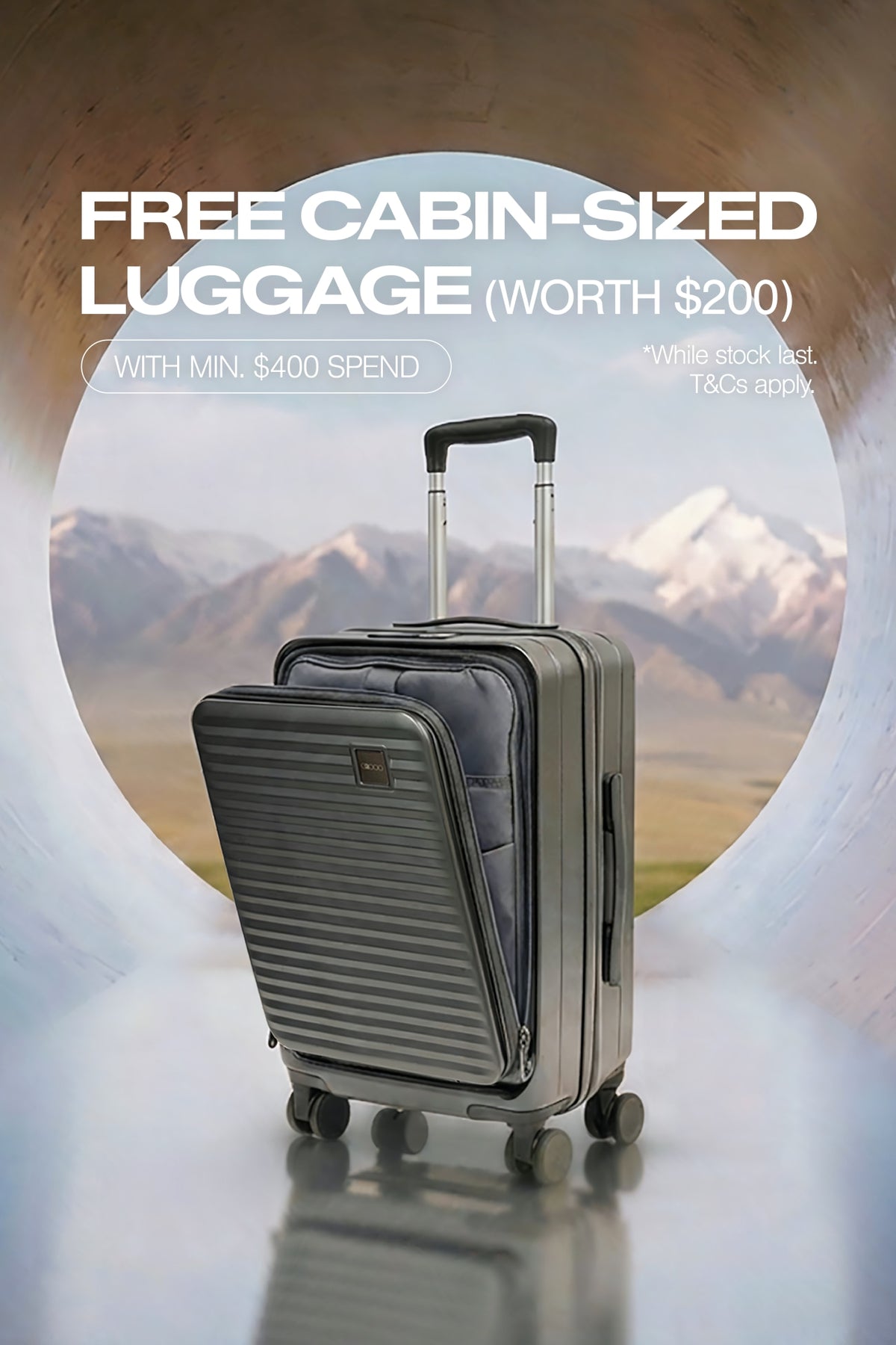 GWP Cabin-Sized Luggage - Free with $400 Spend
