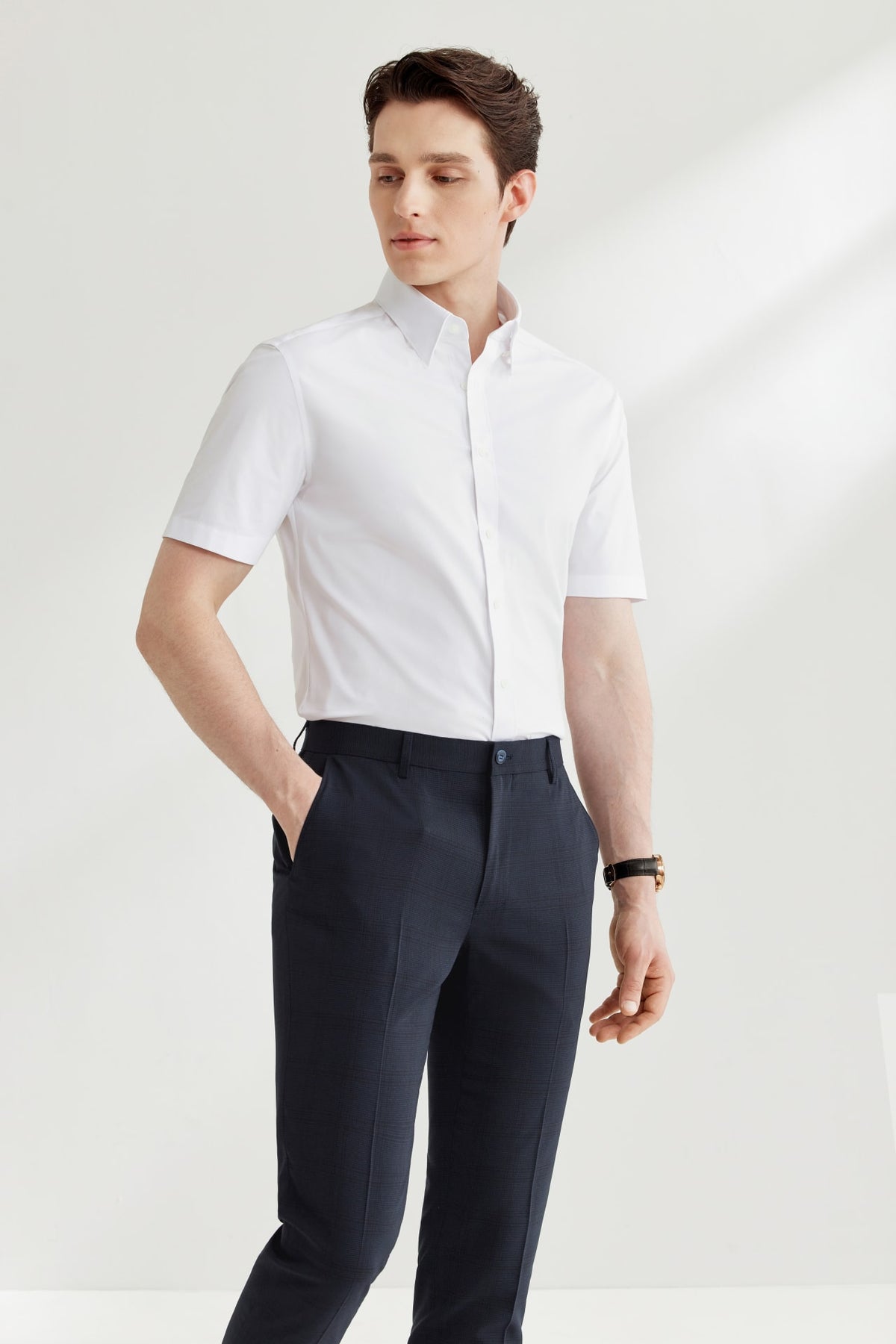 G2000 - Shirts - Non-Iron Easy Care Smart Fit Poplin Short Sleeve Shirt