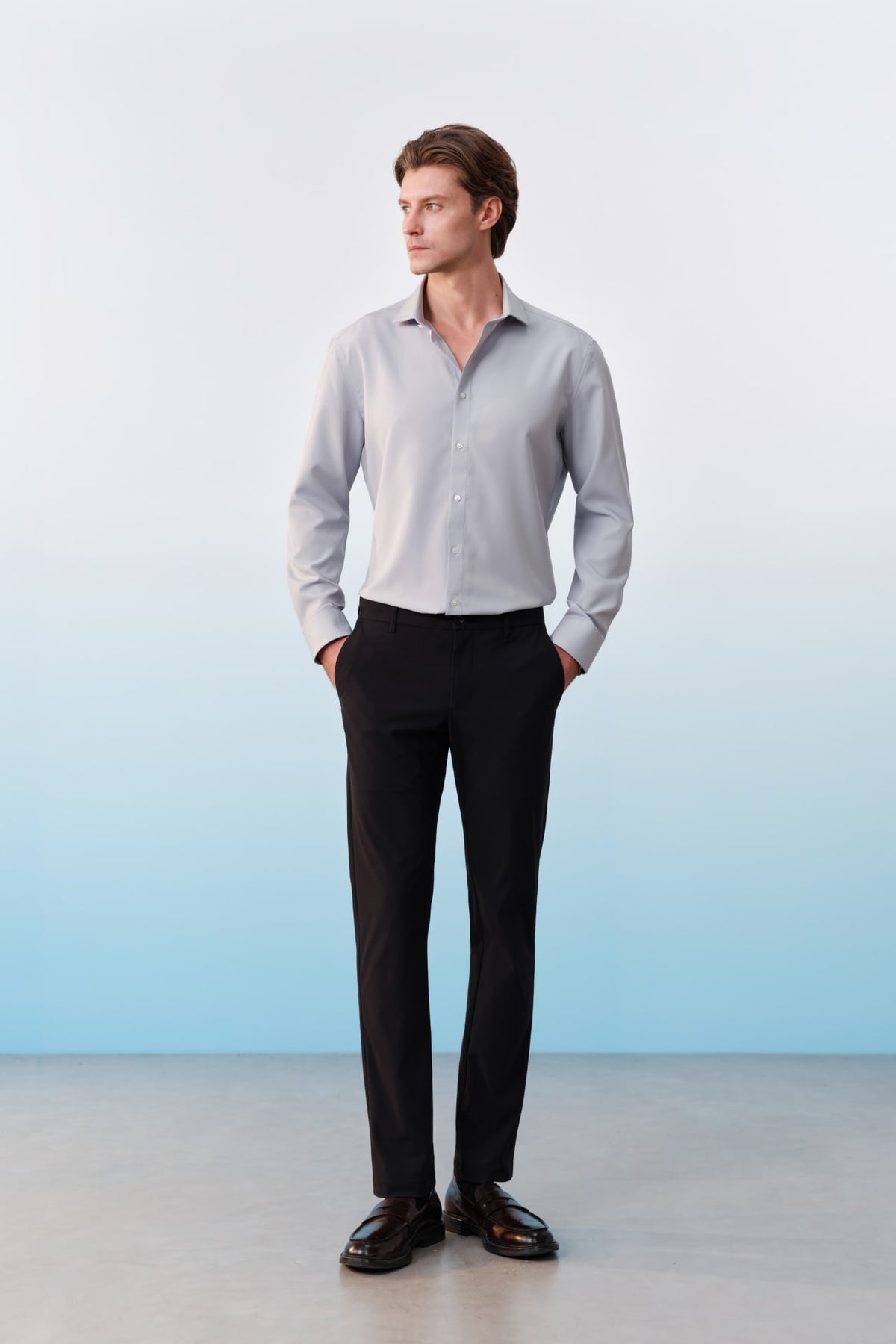 G2000 Shirts Non-Iron Dry Poplin Smart Fit Long Sleeve Shirt