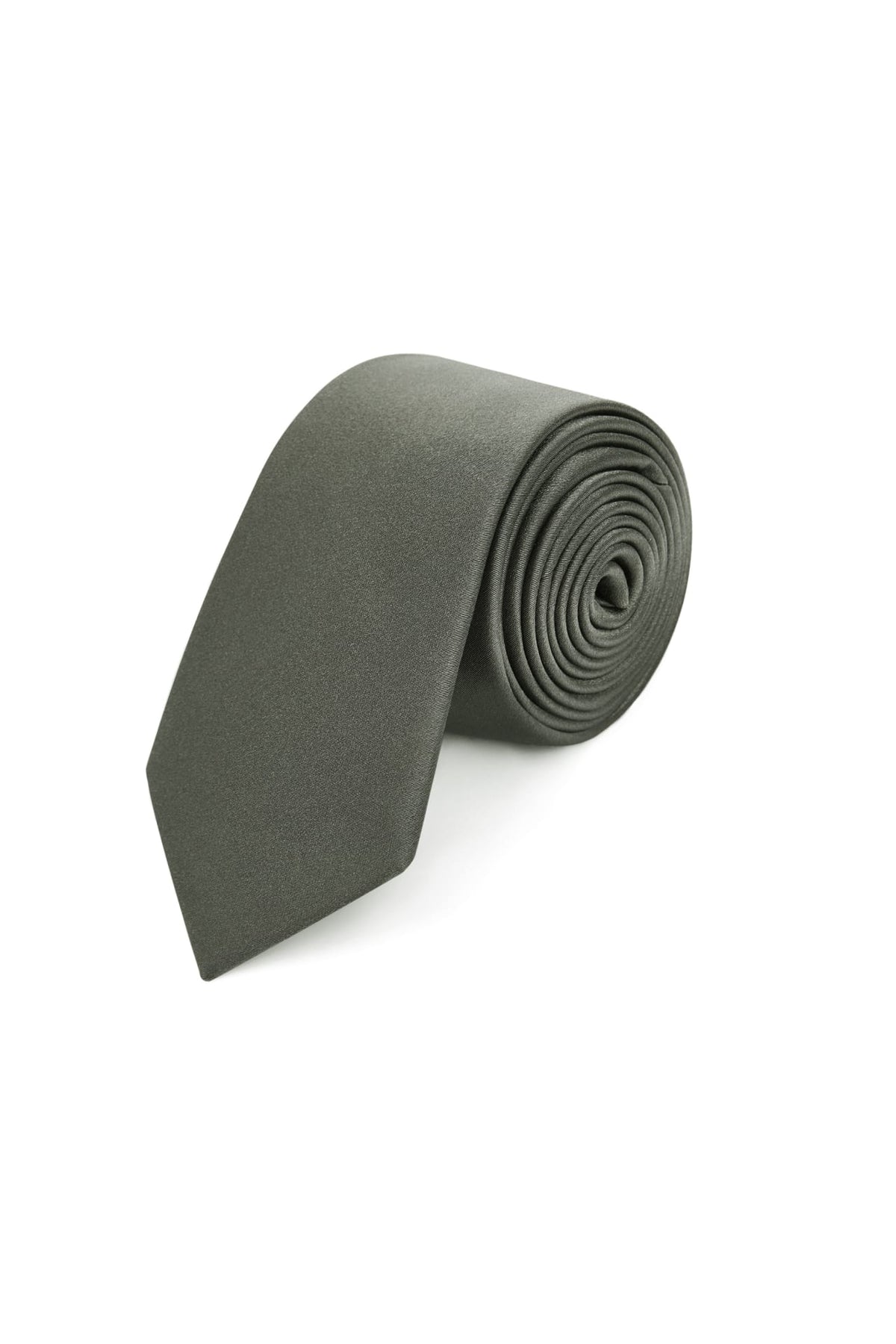 G2000 - Neckties - Silk Solid Tie - Lichen Gray