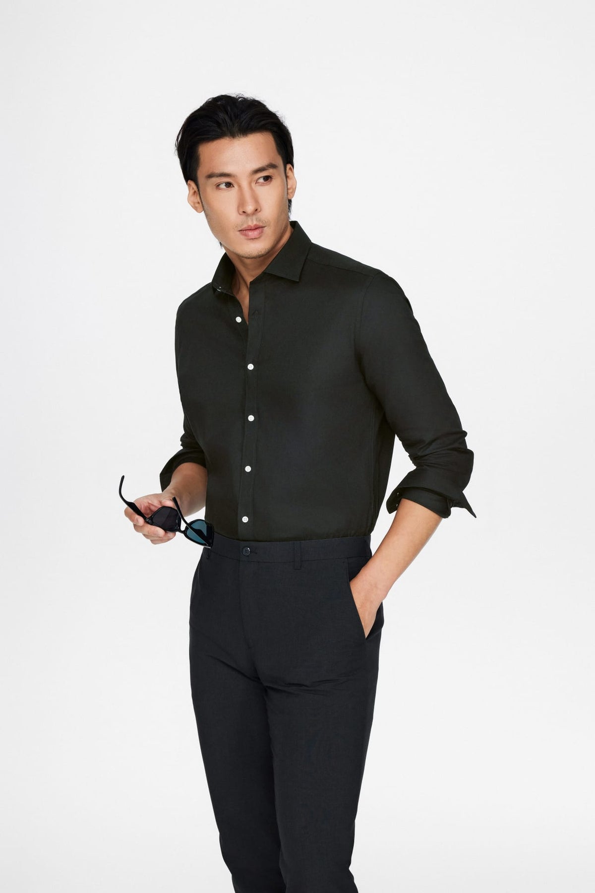 Easy Care Cotton Blend Oxford Smart Fit Long Sleeve Shirt