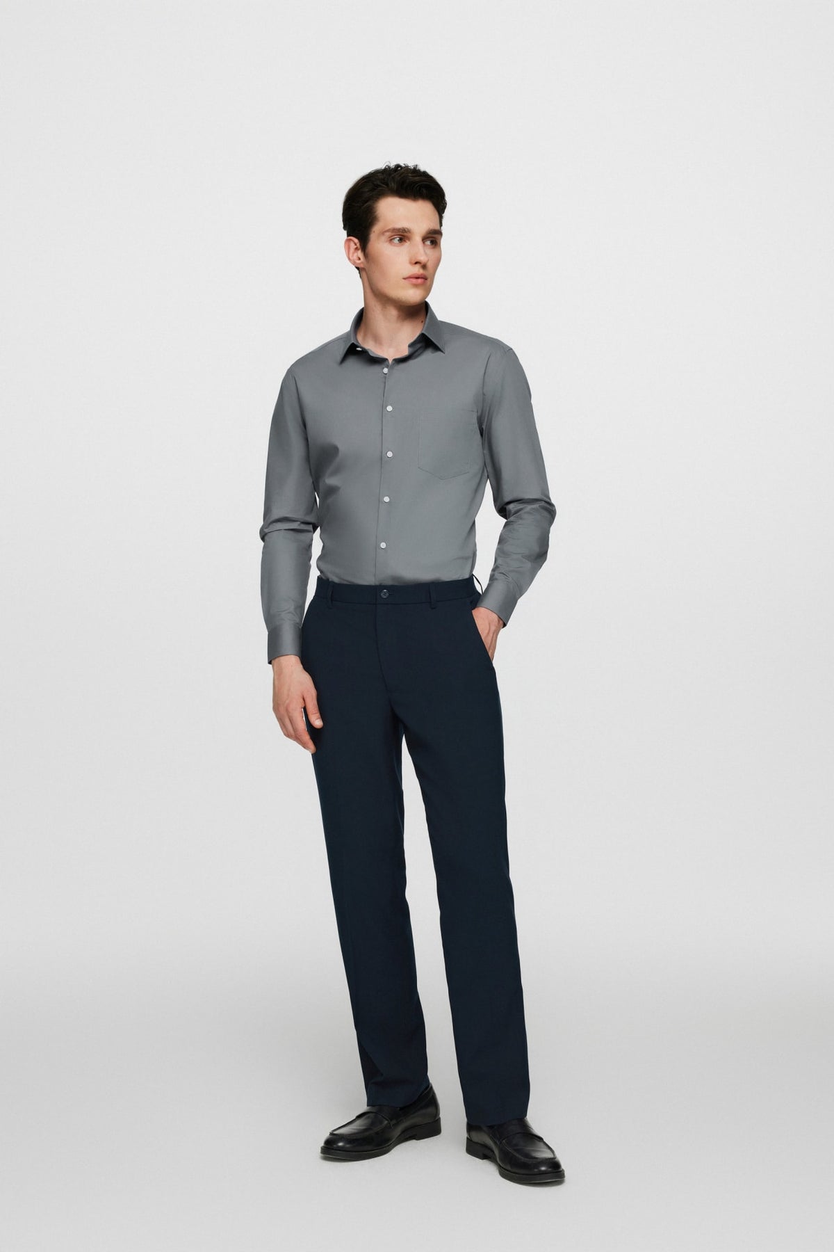 G2000 - Pants - Machine Washable Poly Blend Regular Fit Suit Pants