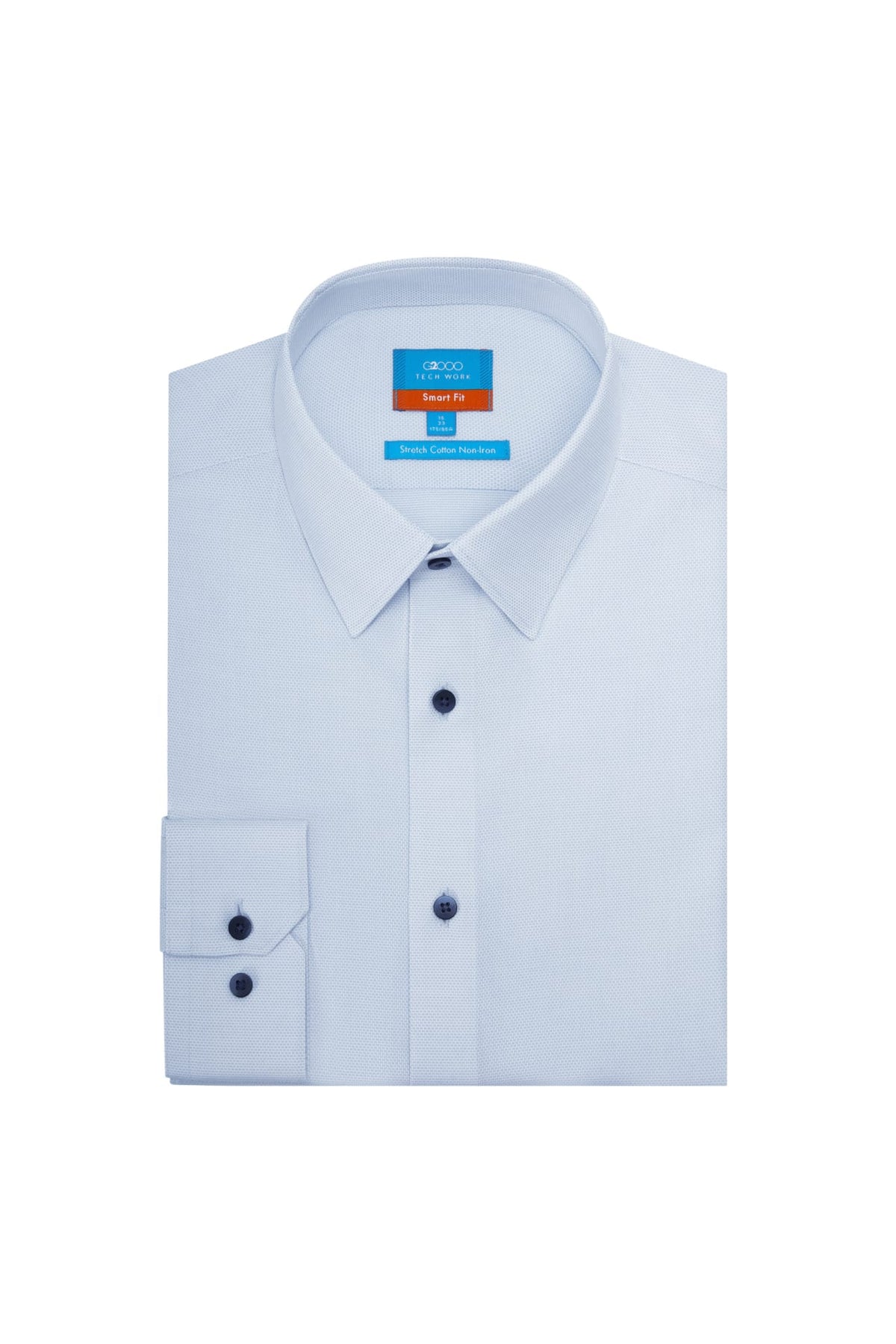 G2000 - Shirts - Non-Iron Cotton Stretch Smart Fit 2 Tone Shirt
