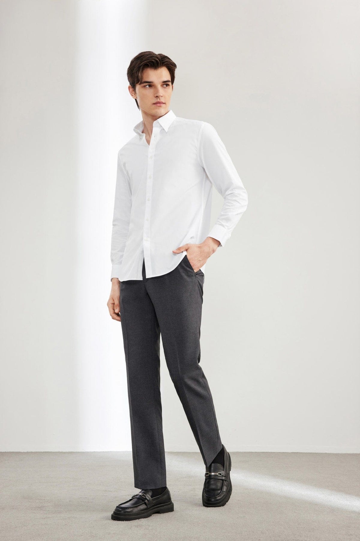 G2000 - Shirts - Non-Iron Easy Care Dot Texture Smart Fit Shirt