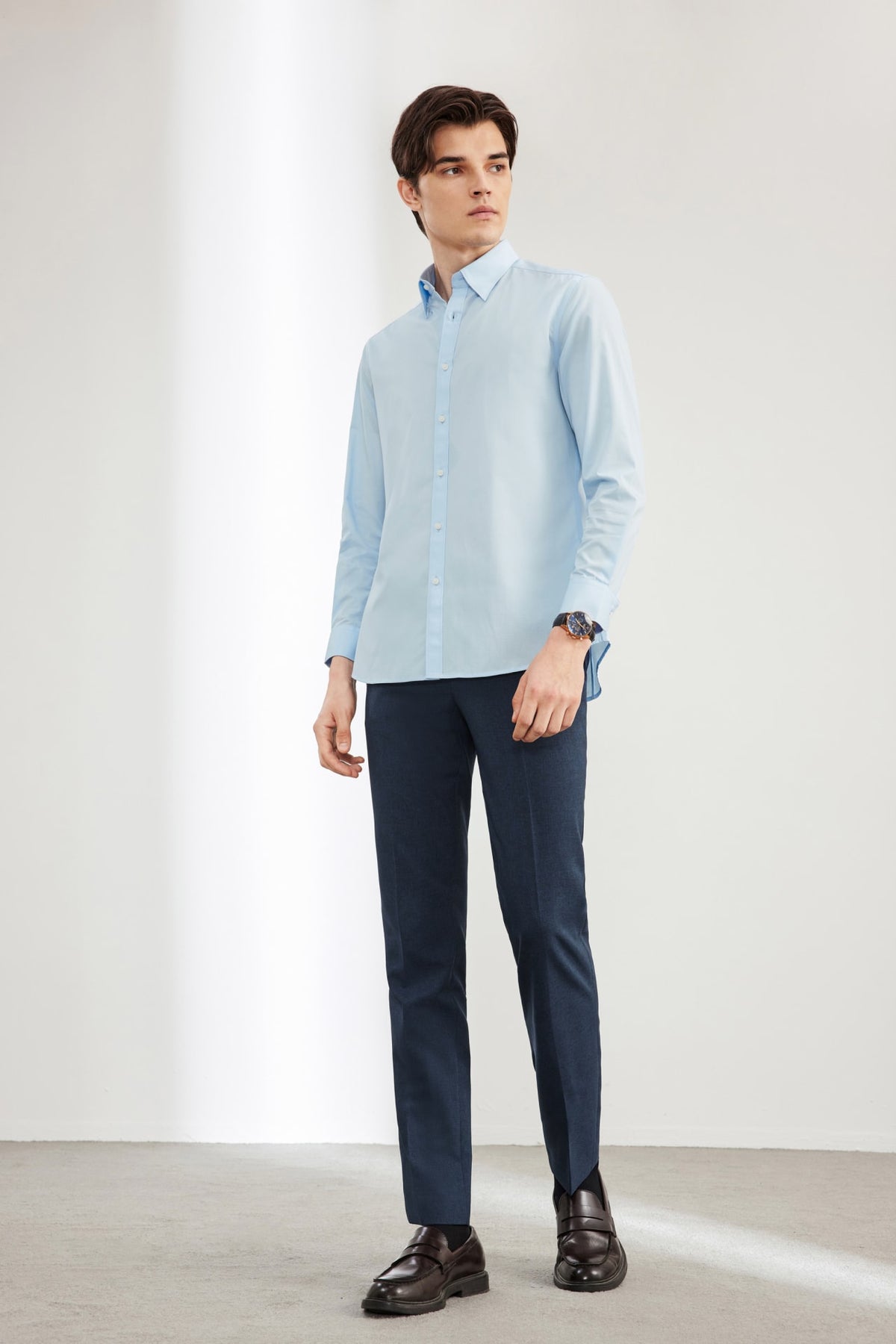 G2000 - Shirts - Non-Iron Easy Care Dot Texture Smart Fit Shirt