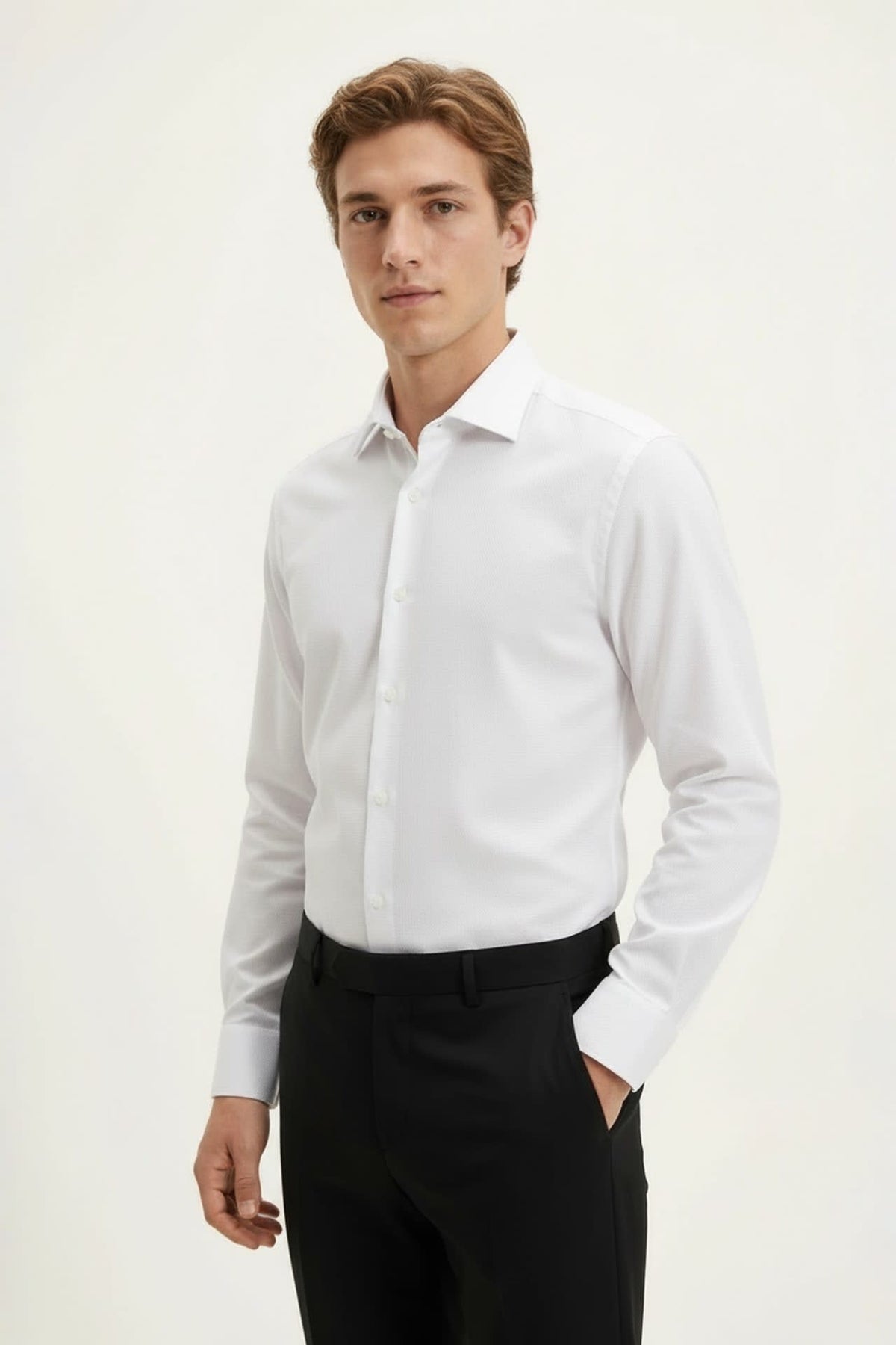 G2000 Shirts Non-Iron Dry Stretch Twill Regular Fit Long Sleeve Shirt
