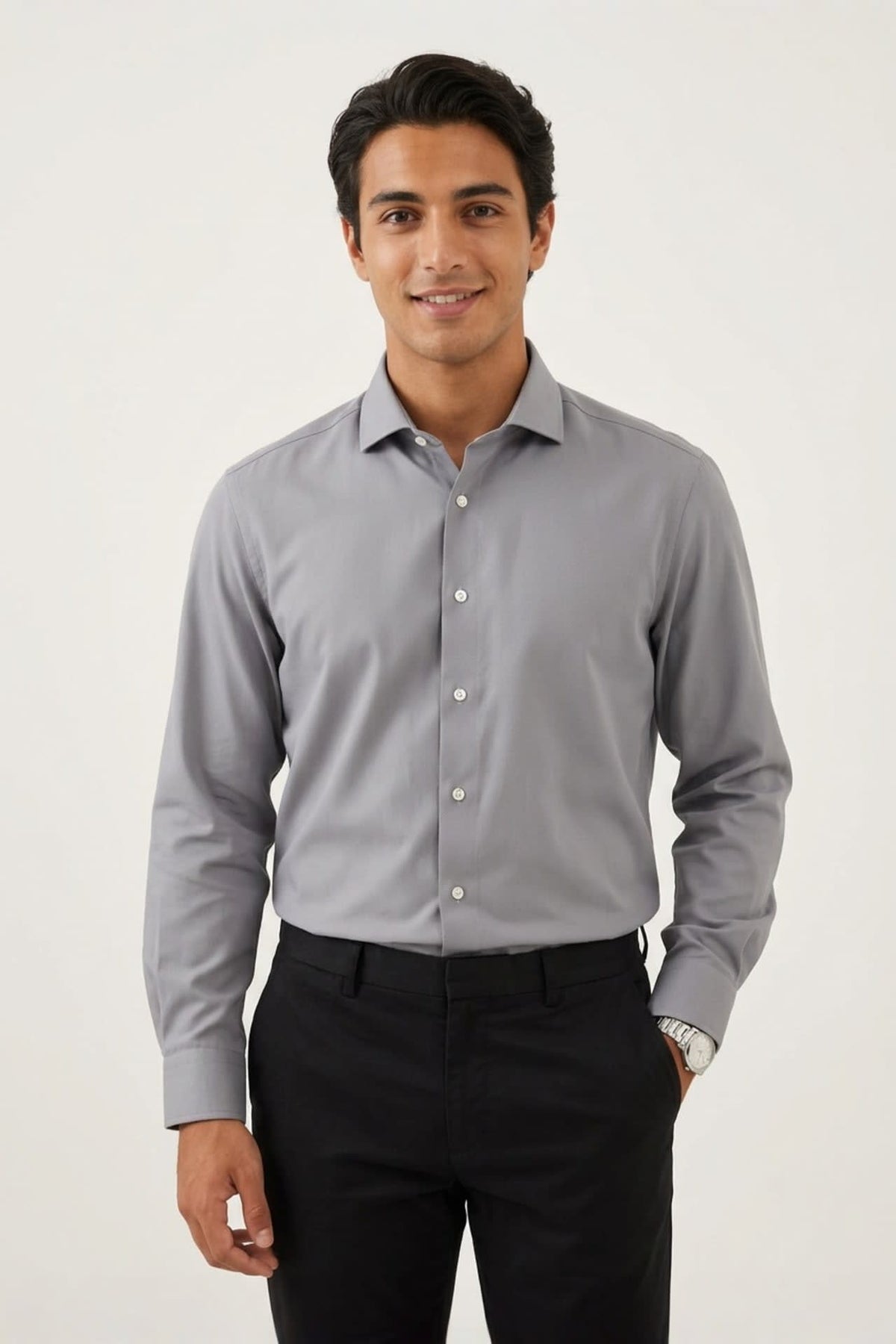 G2000 Shirts Non-Iron Dry Stretch Twill Regular Fit Long Sleeve Shirt Ombre Blue Regular
