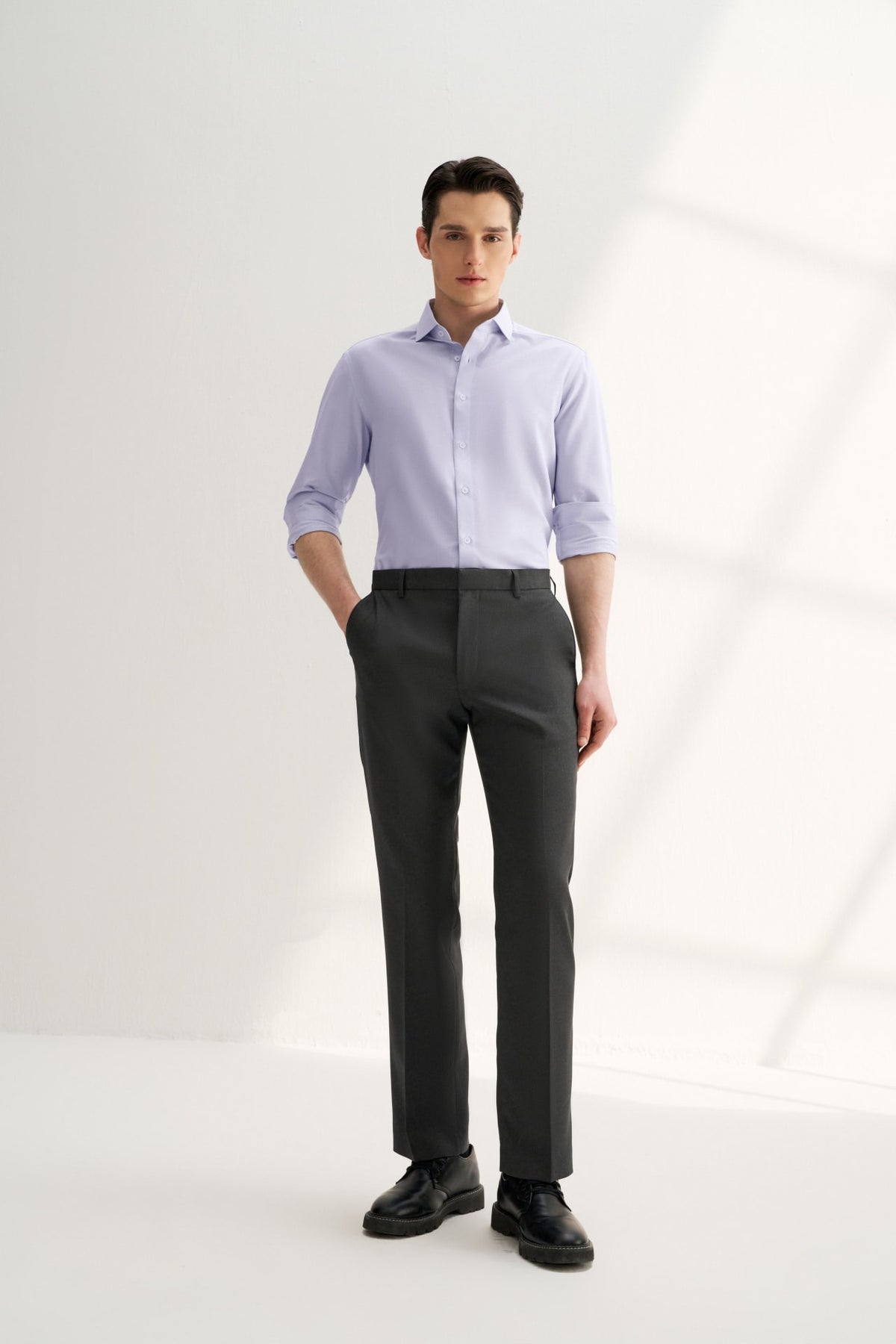 G2000 - Shirts - Non-Iron Dry Stretch Smart Fit 2 Tone Shirt - Regency Plum - Smart