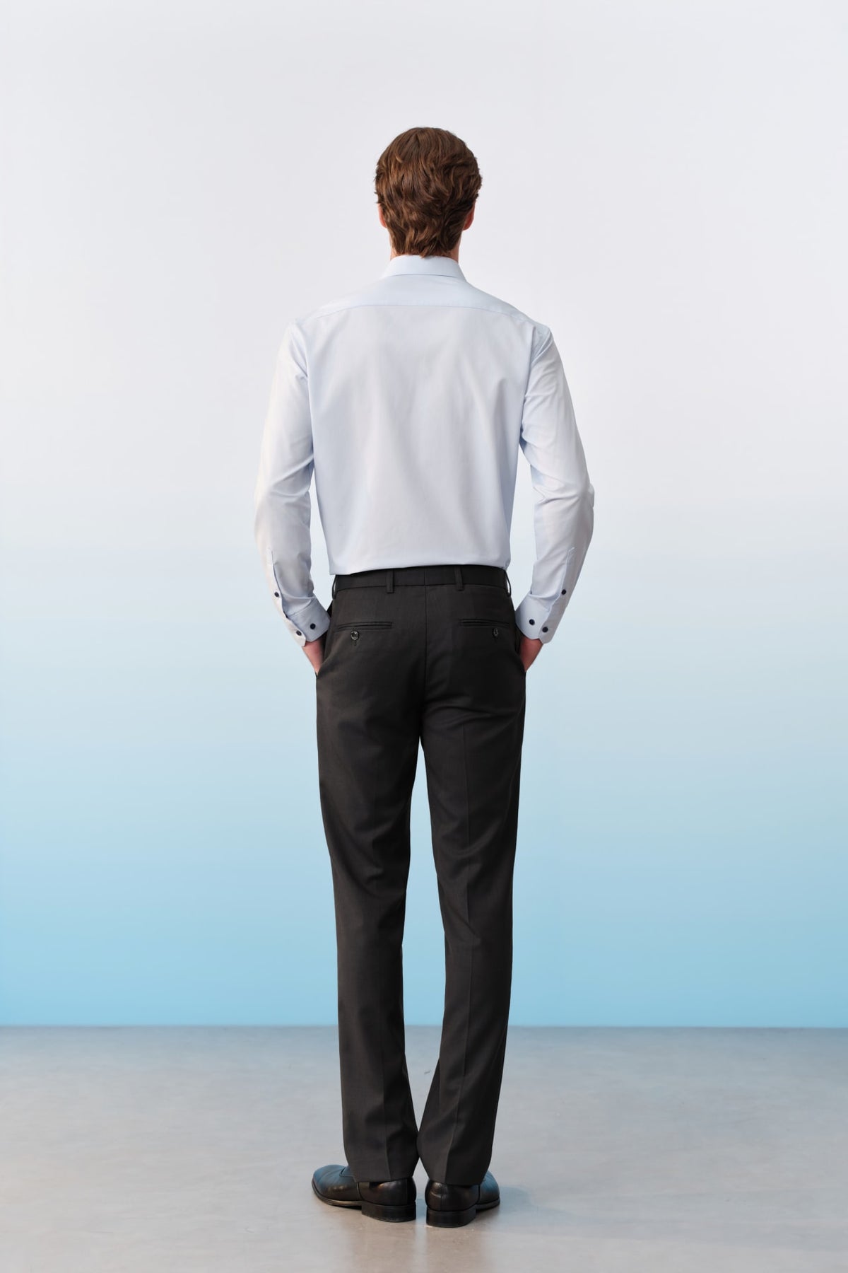 G2000 - Shirts - Non-Iron Dry Stretch Texture Stripe Smart Fit Long Sleeve Shirt