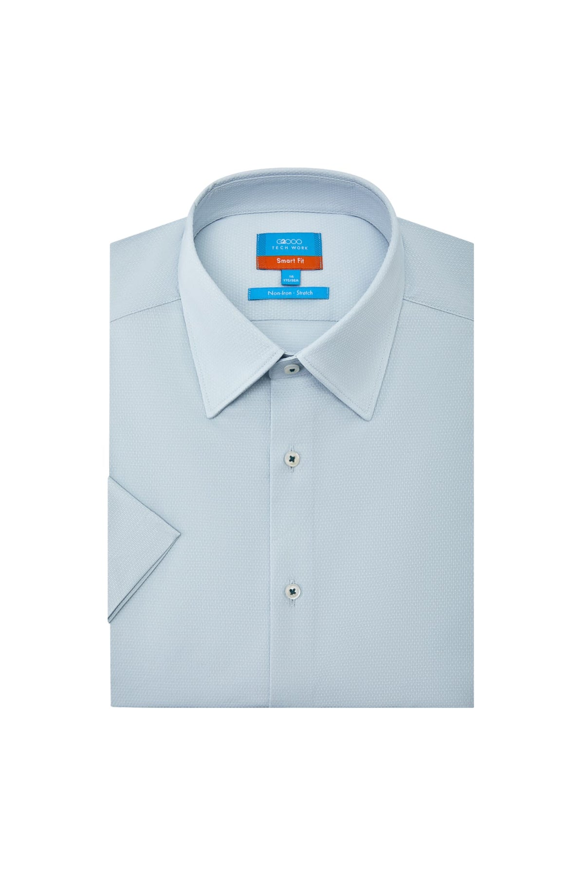 G2000 - Shirts - Non-Iron Easy Care Smart Fit Dot Texture Short Sleeve Shirt