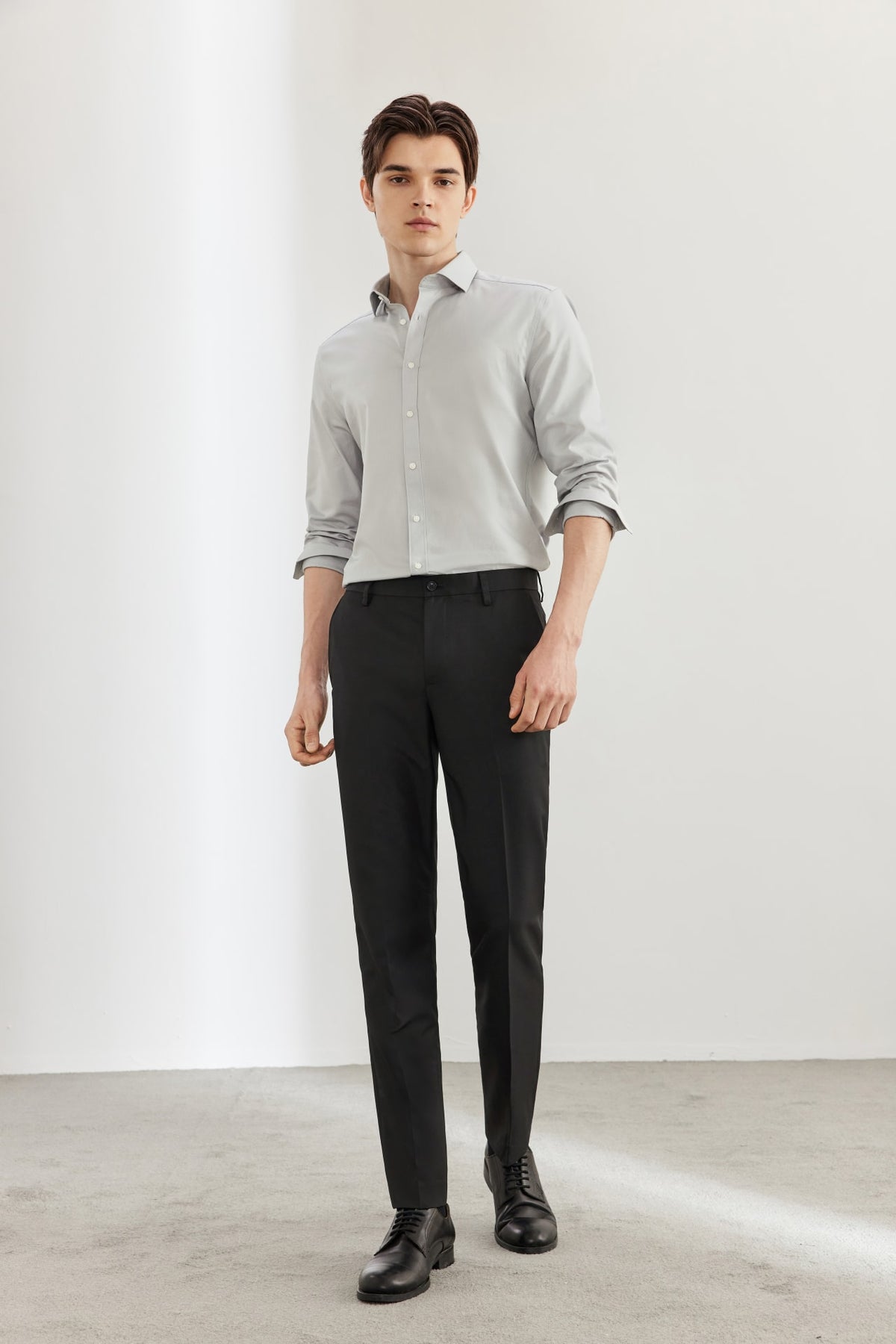 Poly Twill Slim Fit Suit Pants