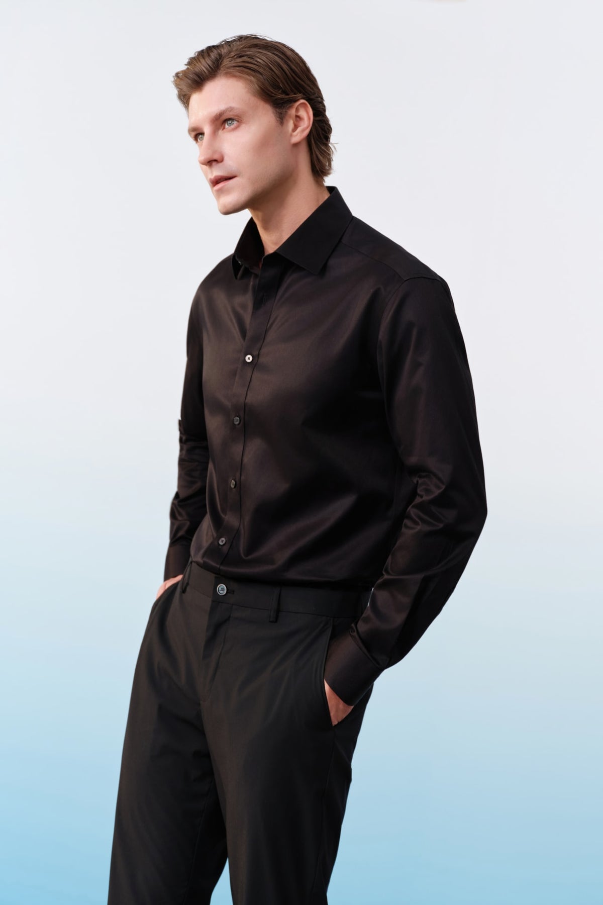 G2000 Shirts Non-Iron Premium Cotton Fine Twill Smart Fit Long Sleeve Shirt