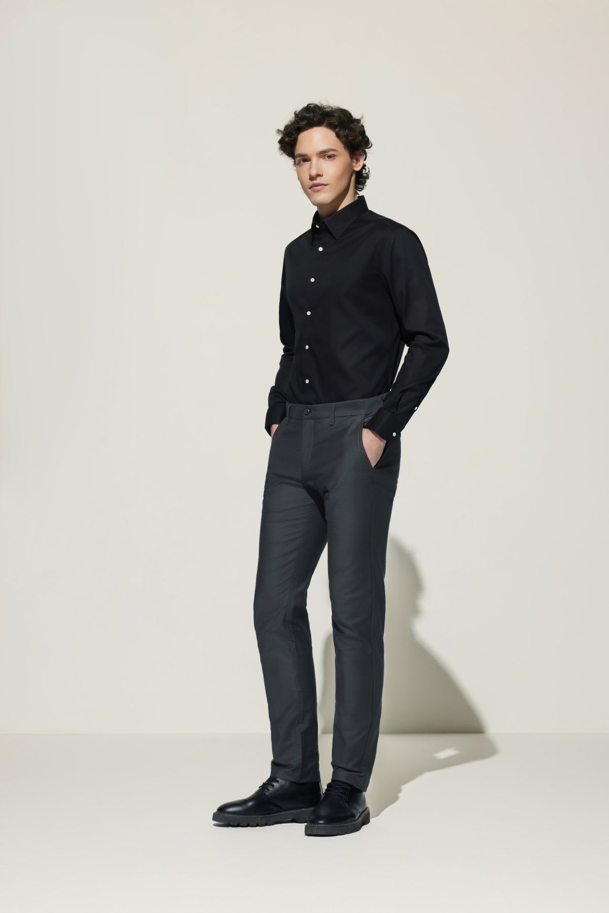 G2000 - Shirts - Non-Iron Premium Cotton Smart Fit Dobby Twill Shirt - Darkened Slate - Smart