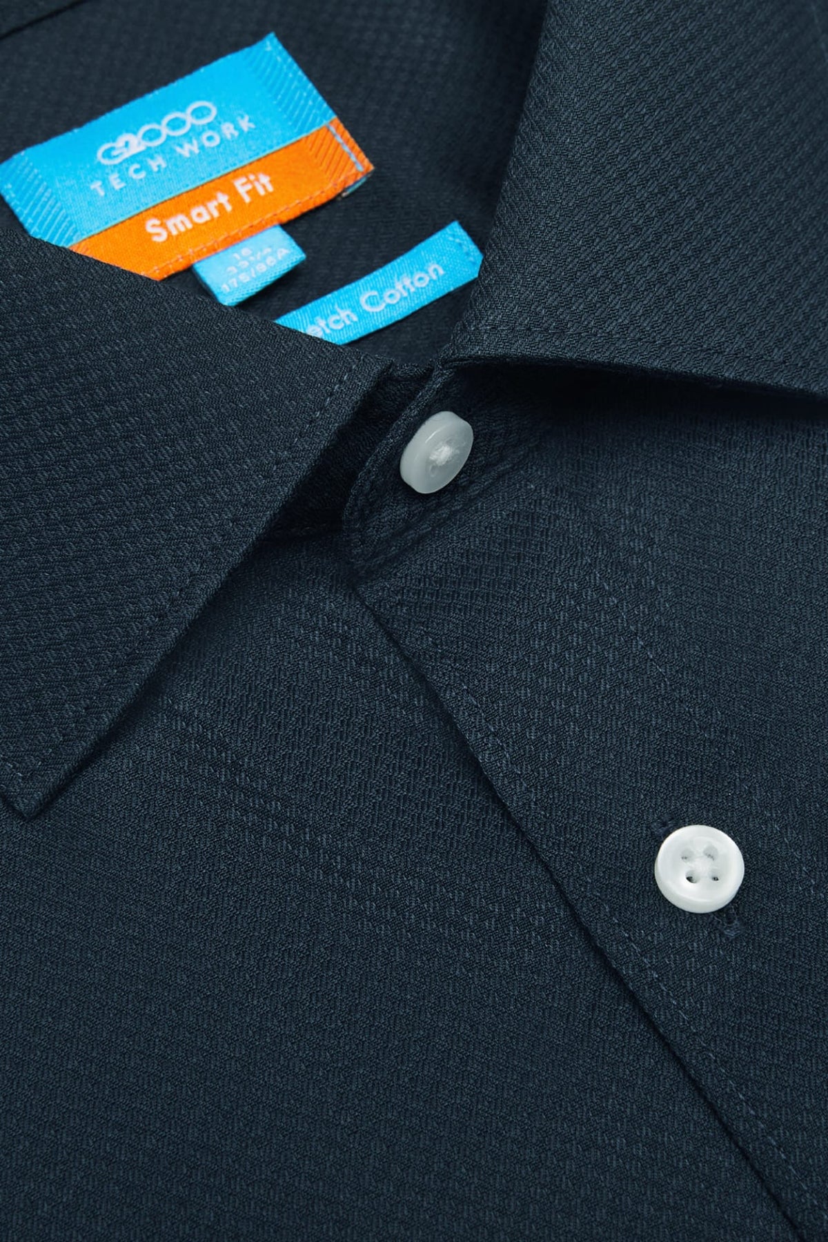 G2000 - Shirts - Non-Iron Cotton Stretch Smart Fit Texture Shirt