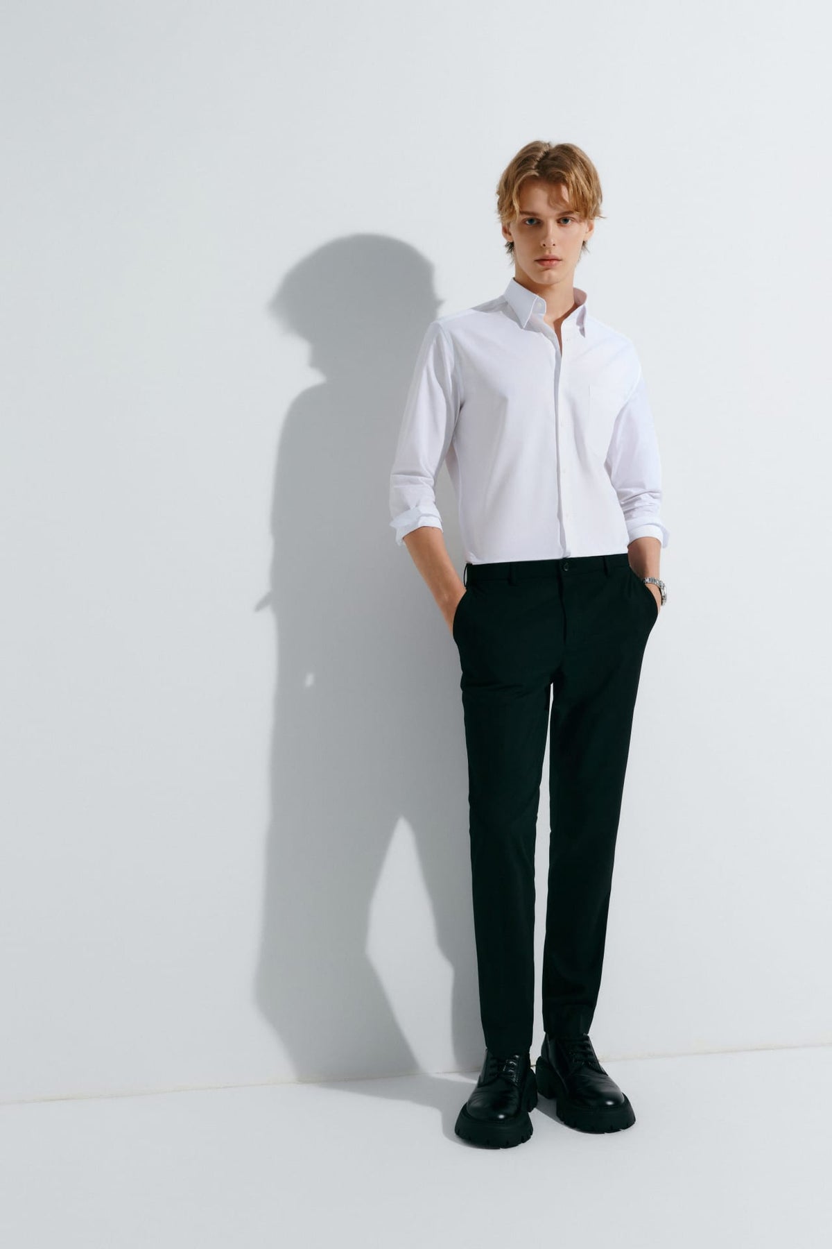 G2000 - Shirts - Easy Care Cotton Blend Poplin Smart Fit Long Sleeve Shirt
