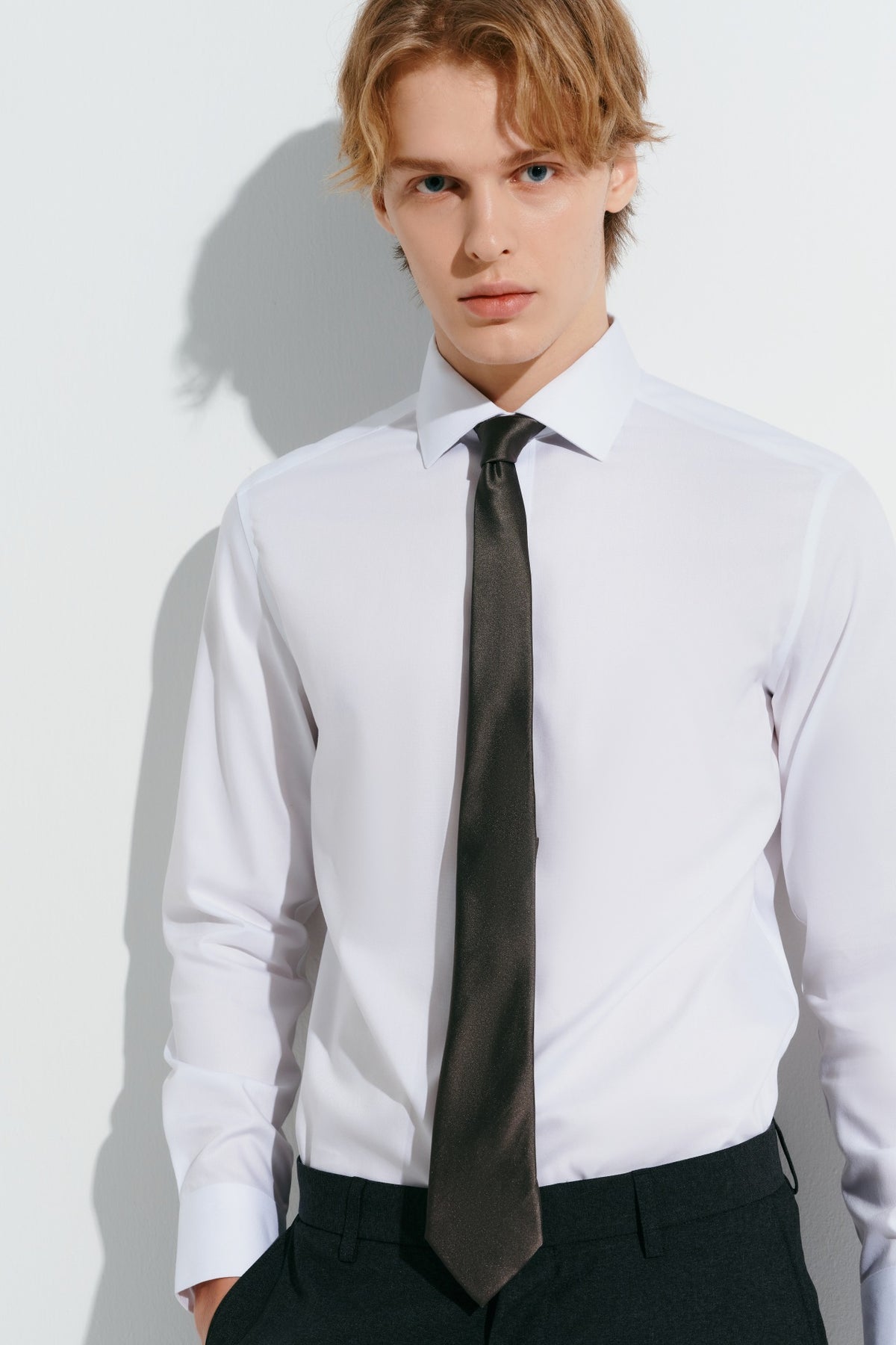 Non-Iron Pure Cotton Oxford Smart Fit Long Sleeve Shirt