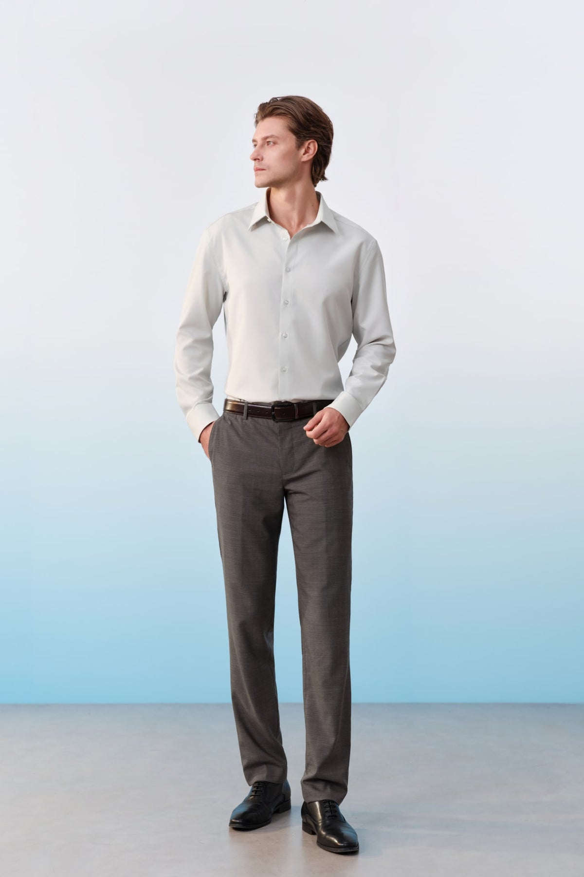 G2000 Shirts Non-Iron Dry Fine Twill Smart Fit Long Sleeve Shirt