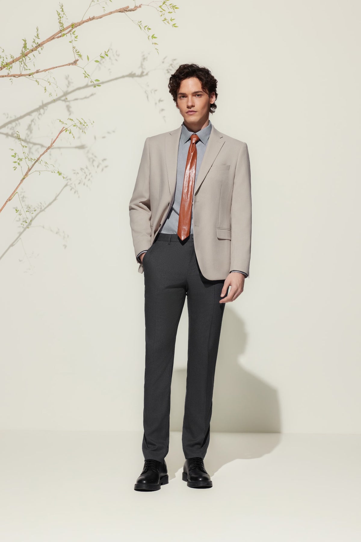 G2000 Suits Teflon Smart Fit Twill Suit Blazer Gilded Barley Smart