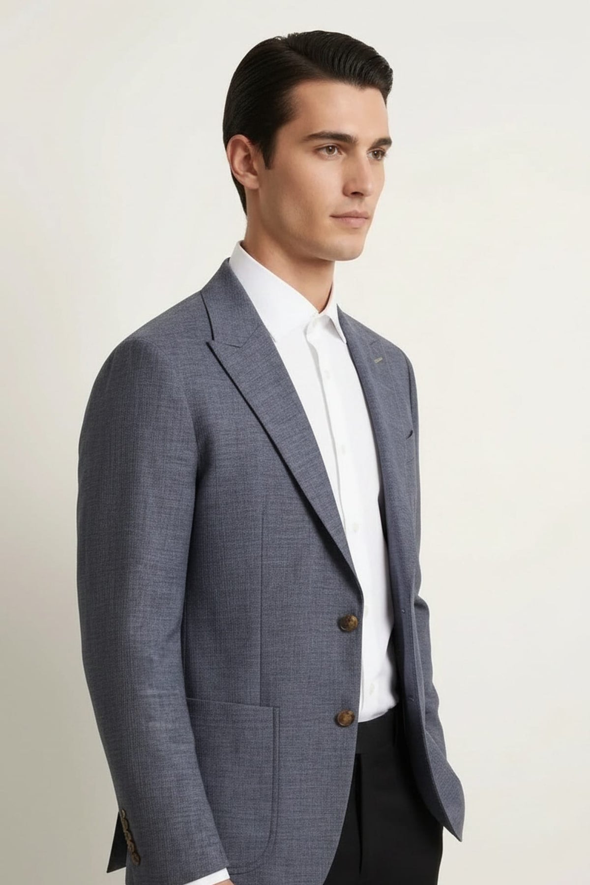 Tencel Relax Fit Jacquard Casual Blazer