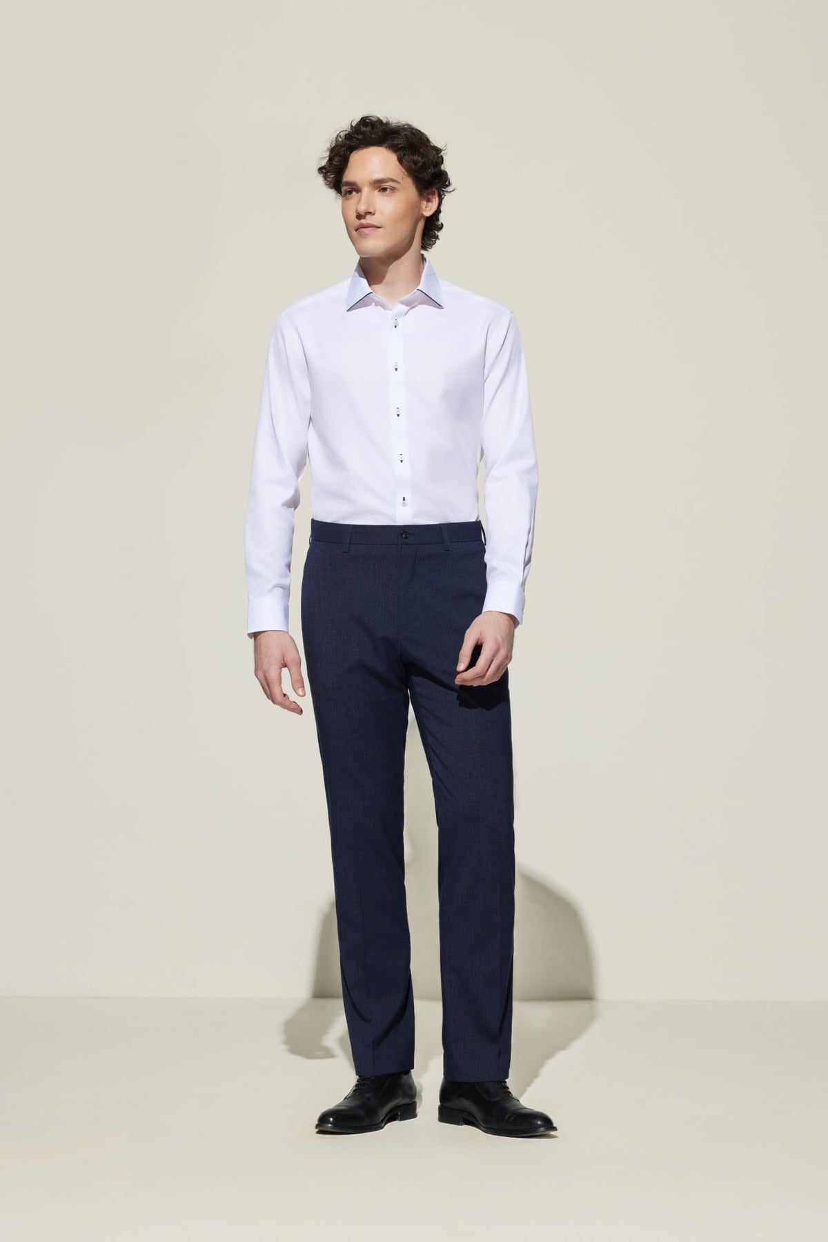 G2000 Shirts Non-Iron Premium Cotton Smart Fit Dobby Twill Shirt with Design Detail Polished Frost Smart