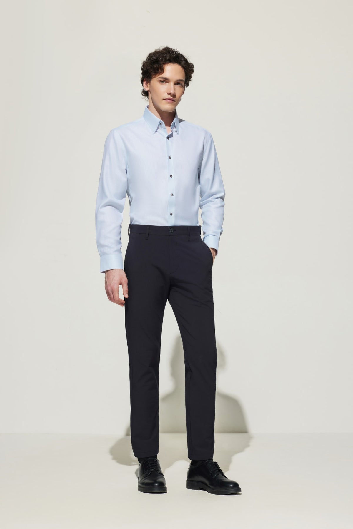 G2000 Shirts Non-Iron Premium Cotton Smart Fit Stripe Shirt Nordic Breeze Smart