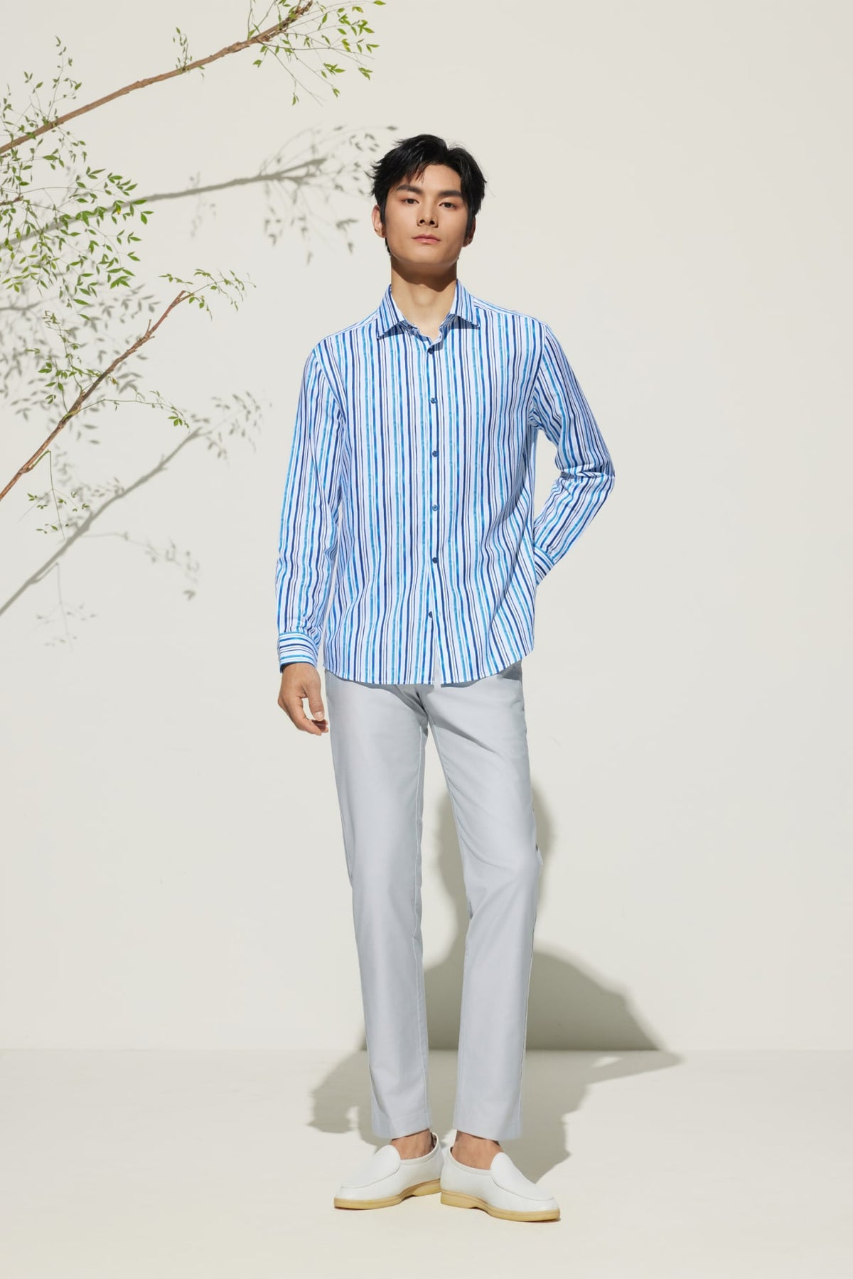G2000 Shirts Cotton Digital Print Smart Fit Oxford Casual Shirt