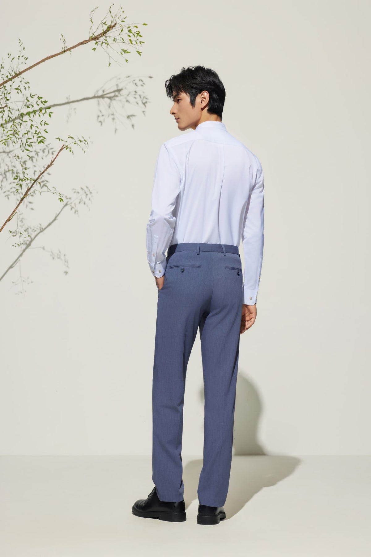 G2000 - Shirts - Non-Iron Dry Smart Fit Poplin Stand Collar Shirt with Design Detail