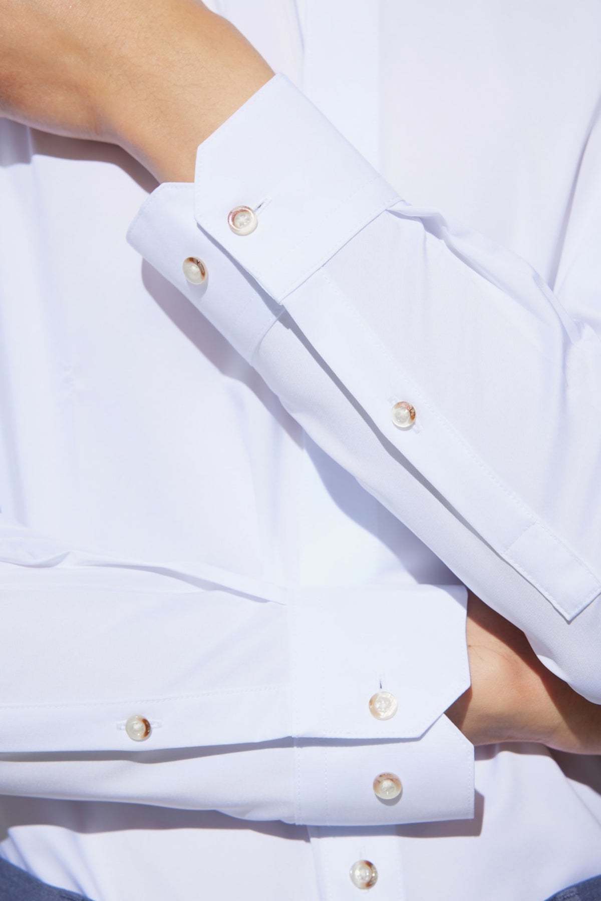 G2000 - Shirts - Non-Iron Dry Smart Fit Poplin Stand Collar Shirt with Design Detail