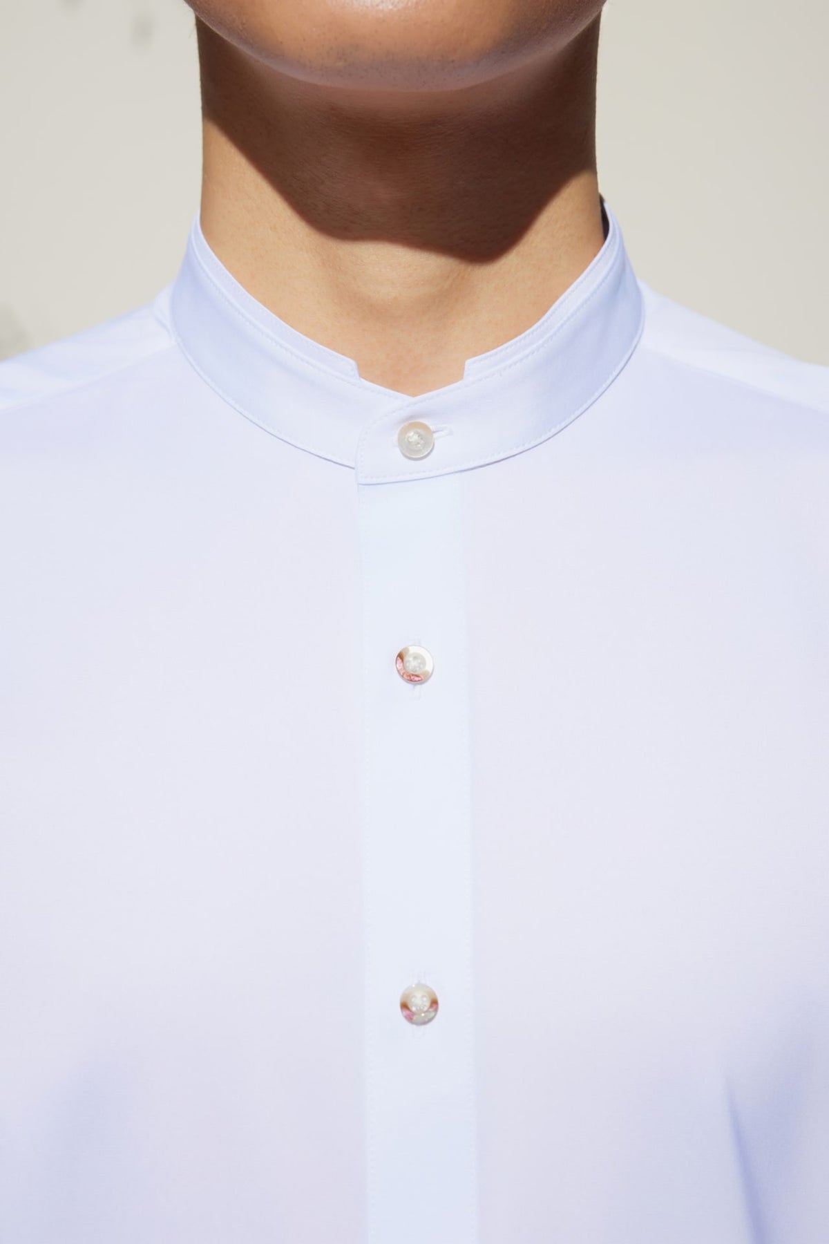 G2000 - Shirts - Non-Iron Dry Smart Fit Poplin Stand Collar Shirt with Design Detail