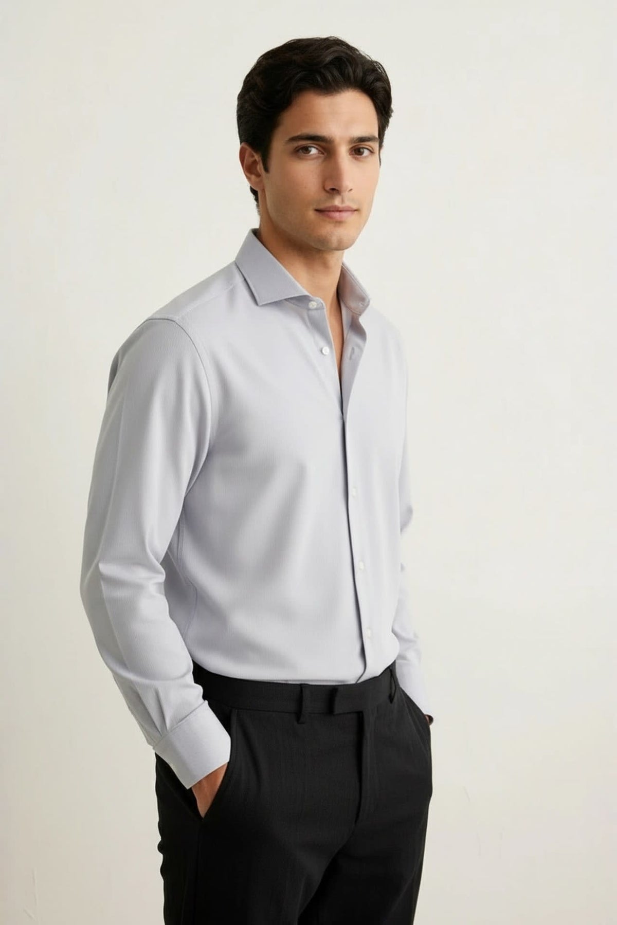 G2000 - Shirts - Non-Iron Cool Touch Stretch Twill Smart Fit Long Sleeve Shirt