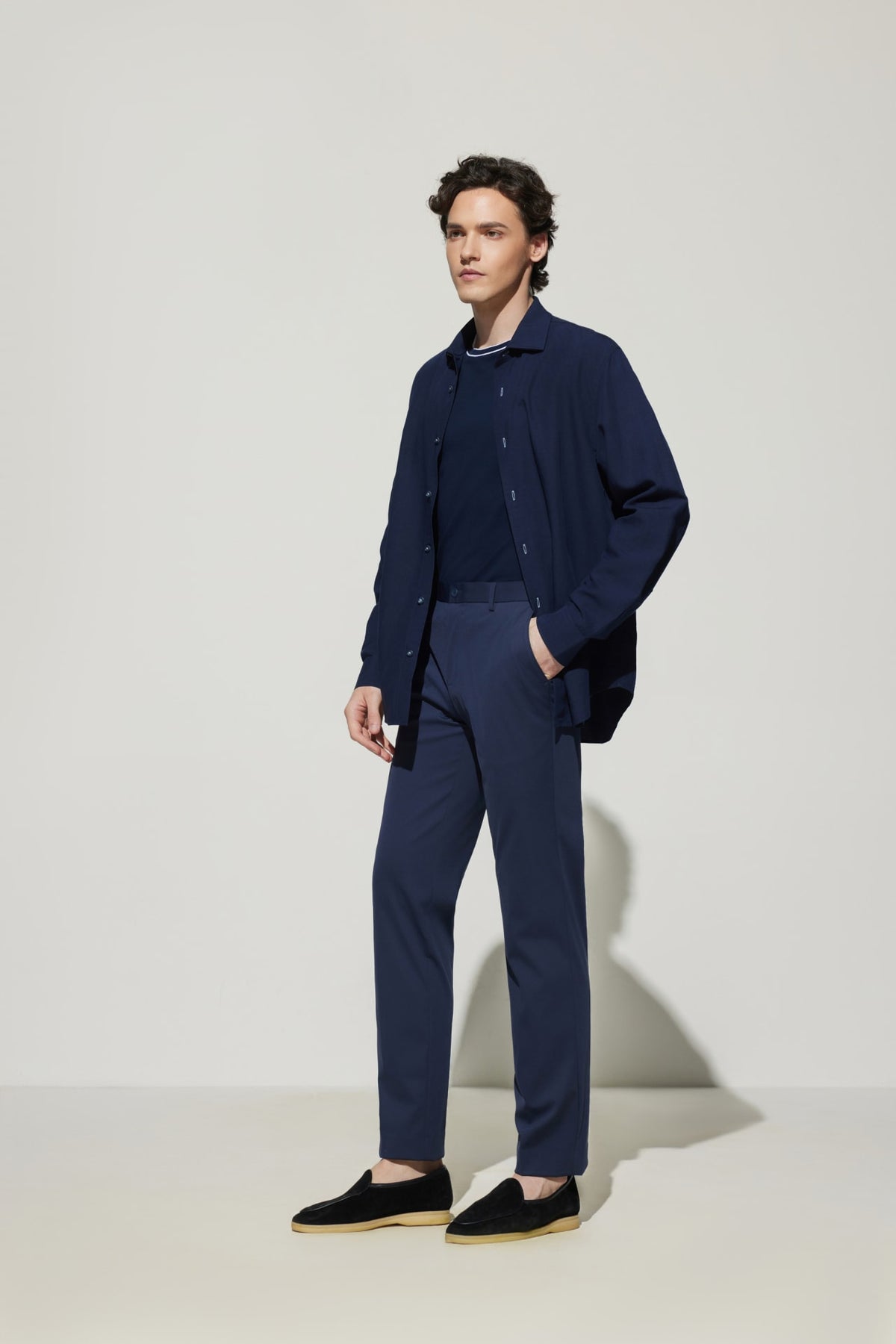 G2000 - Shirts - Linen Blend Comfort Fit Casual Shirt - Stormy Darkness - Comfort