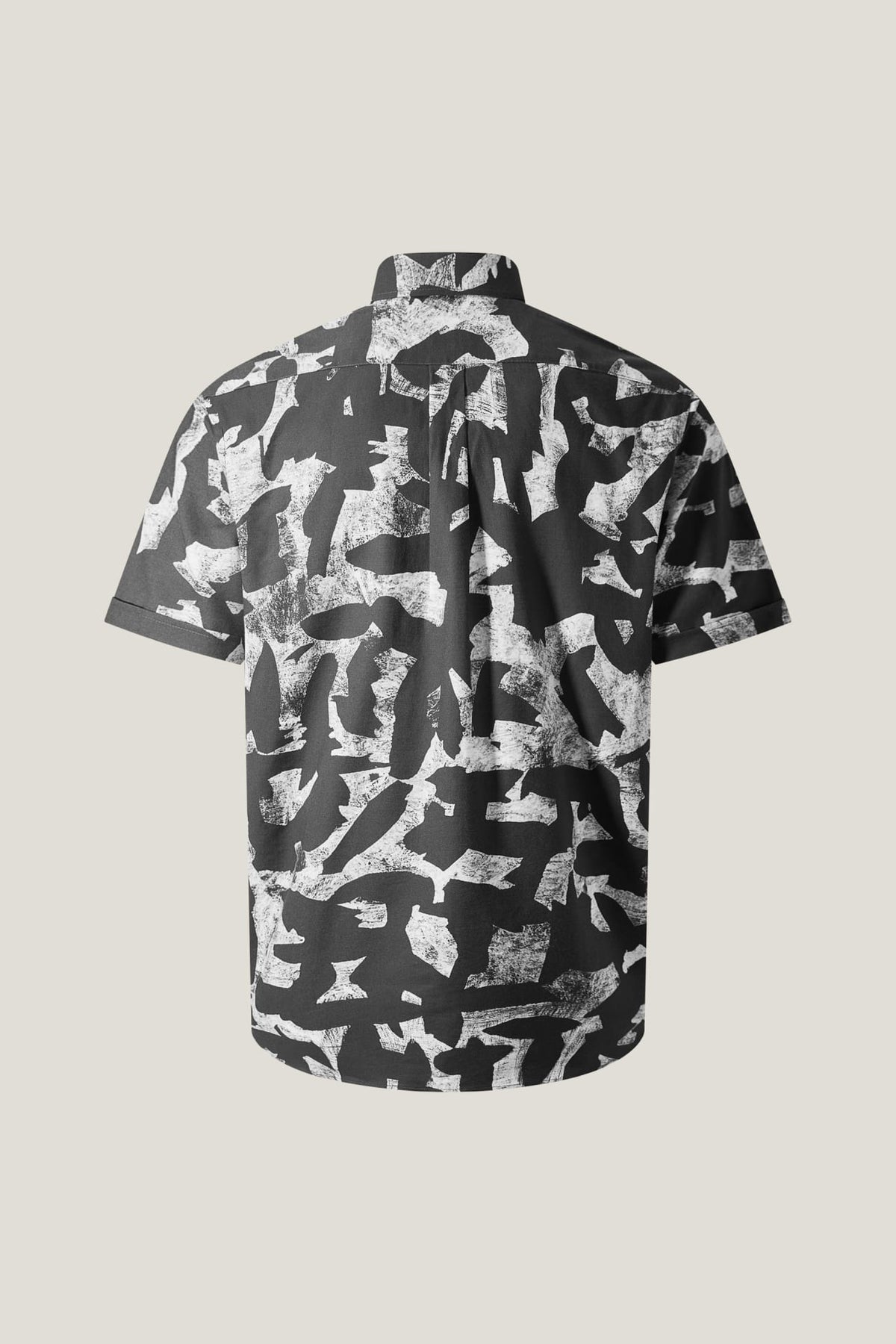 G2000 Shirts Cotton Oxford Ink Scatter Digital Print Comfort Fit Short Sleeve Casual Shirt