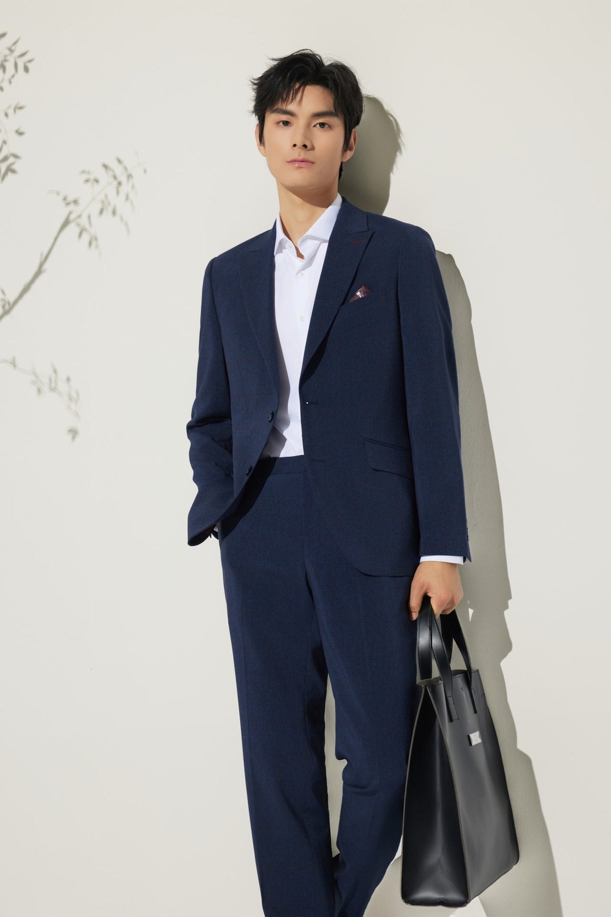 G2000 Pants Cool Touch Multy-Way Stretch Smart Fit Check Suit Pants