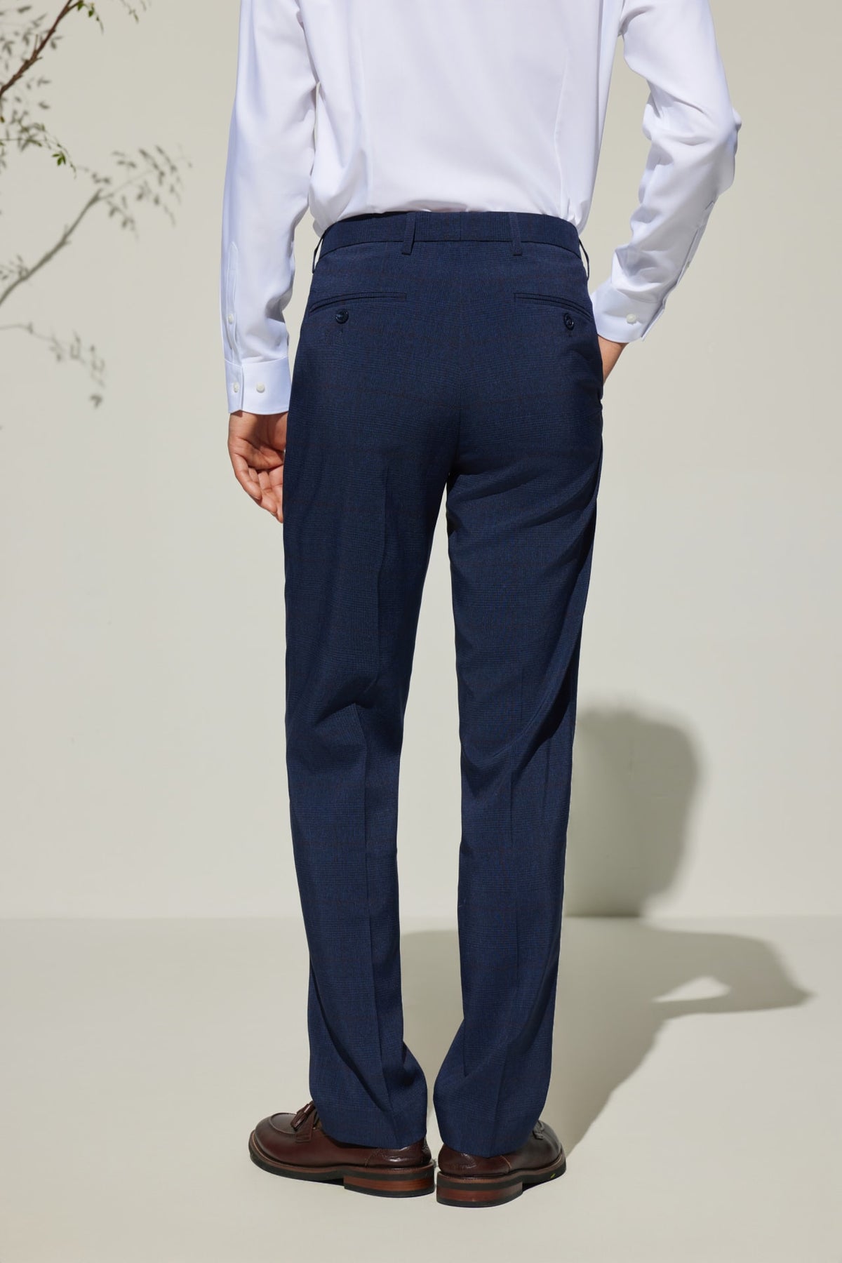 G2000 Pants Cool Touch Multy-Way Stretch Smart Fit Check Suit Pants