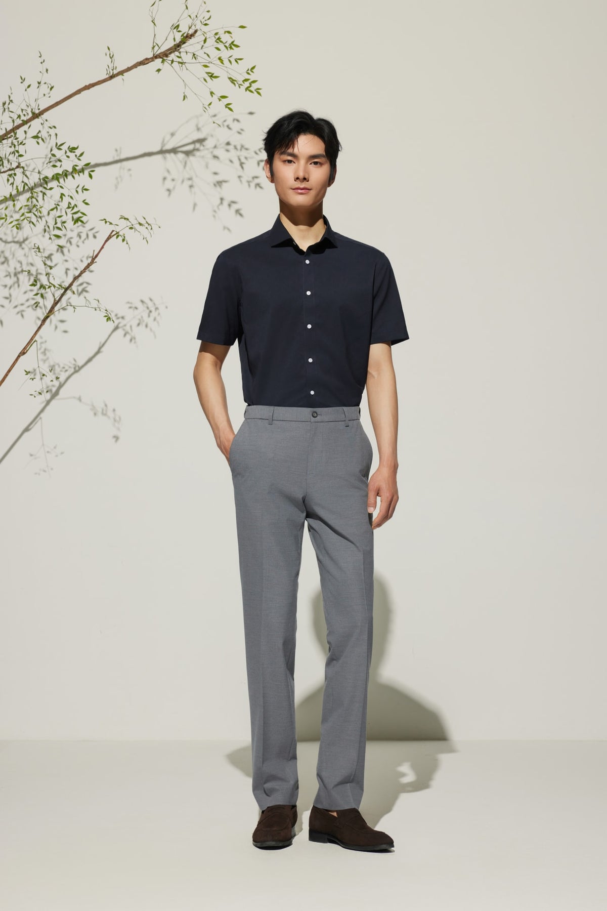 G2000 - Pants - Multi-Way Stretch Smart Fit Plain Weave Suit Pants with Elastic Waist Band