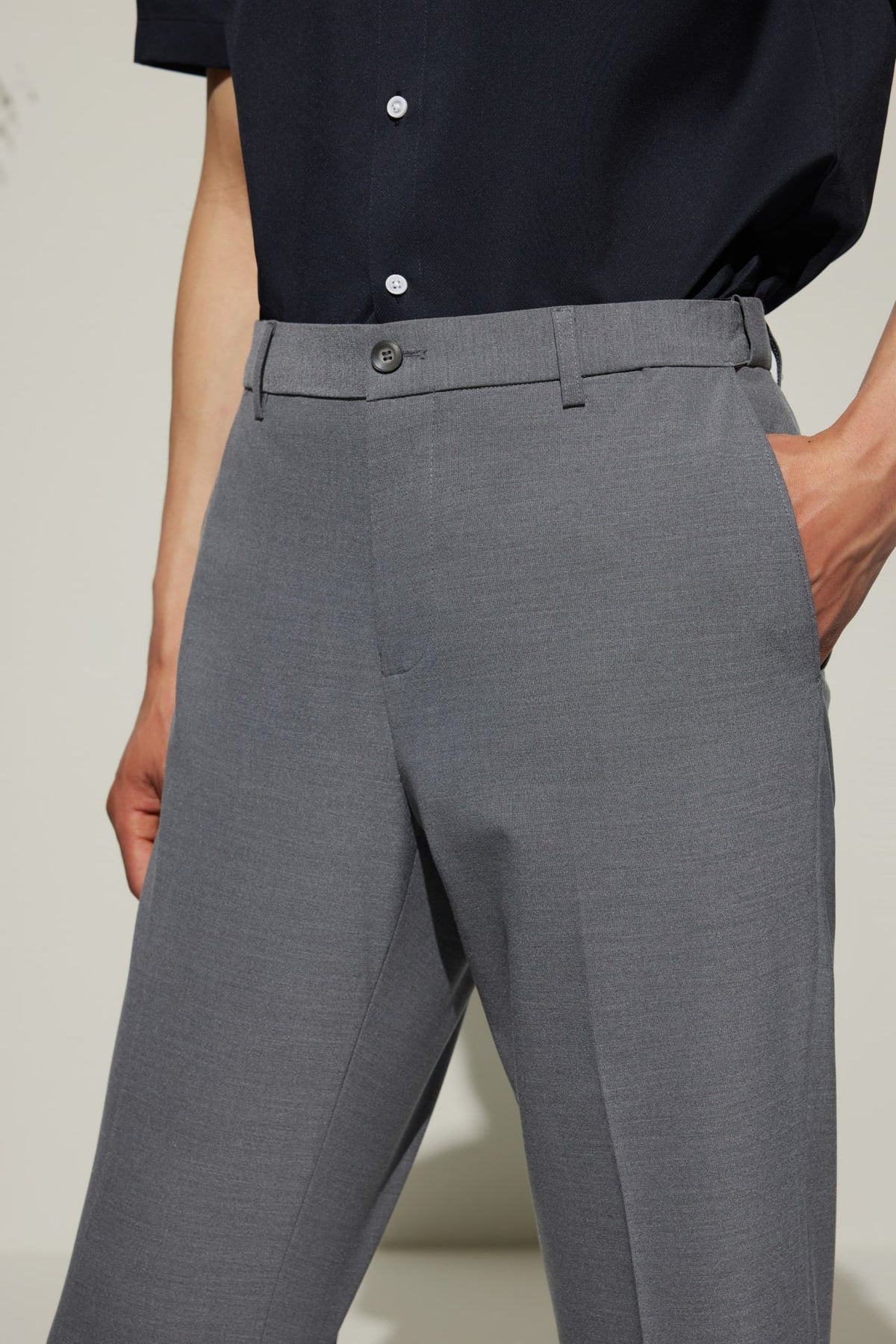 G2000 - Pants - Multi-Way Stretch Smart Fit Plain Weave Suit Pants with Elastic Waist Band