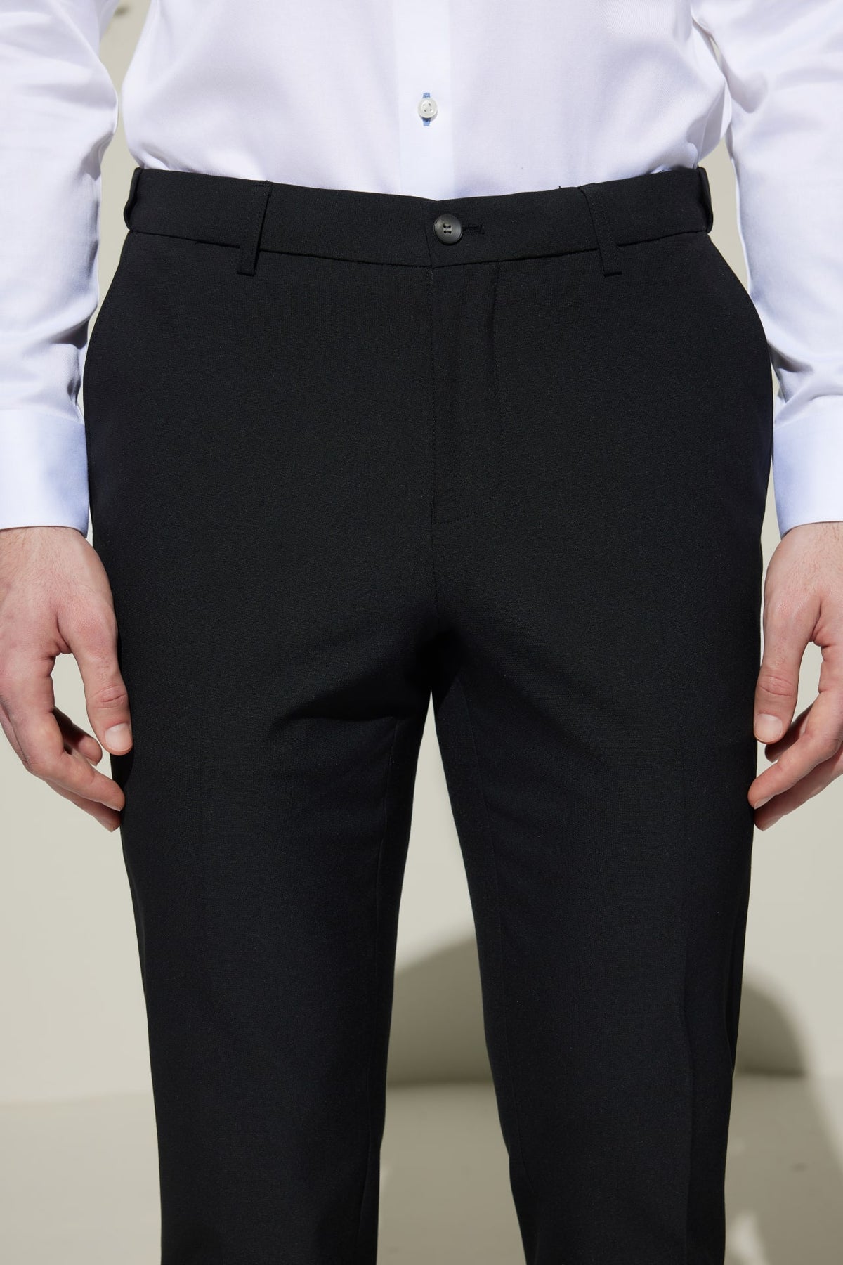 G2000 - Pants - Multi-Way Stretch Smart Fit Plain Weave Suit Pants with Elastic Waist Band