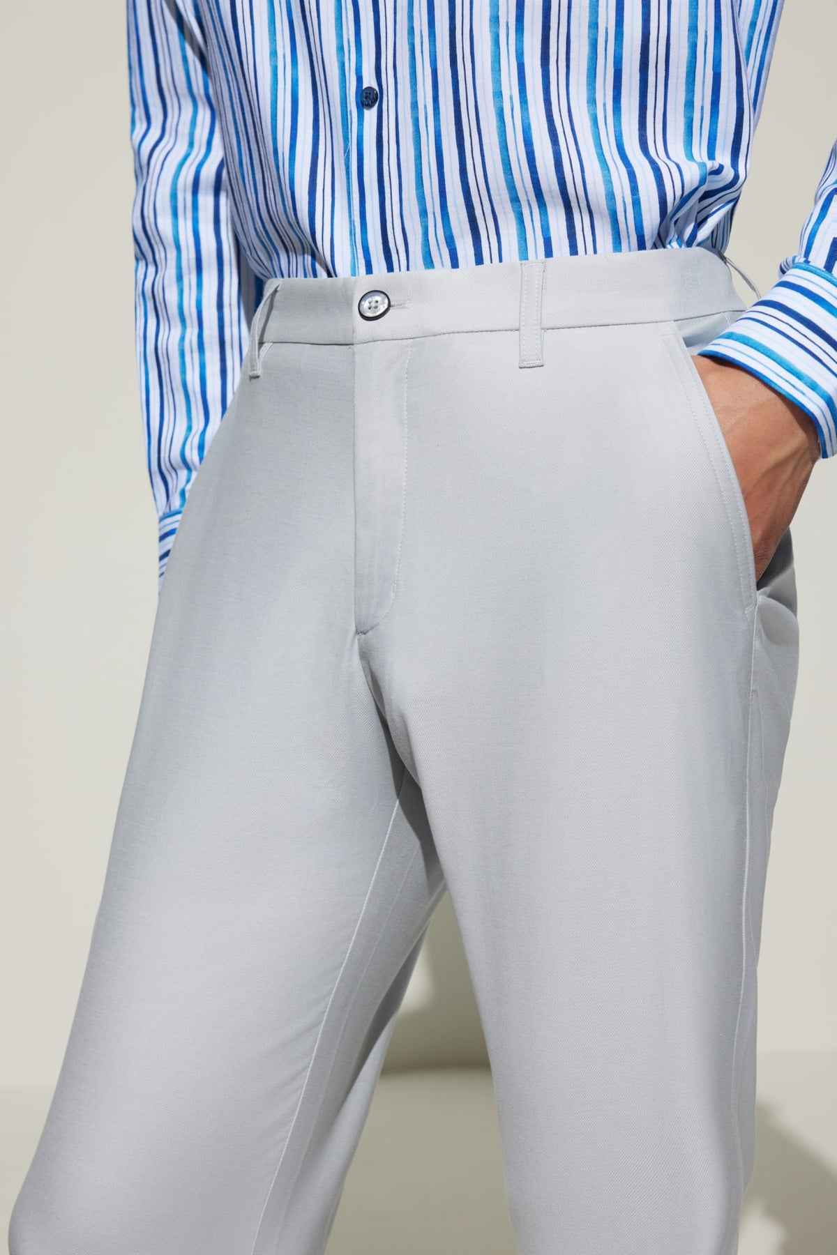 G2000 - Pants - Cotton Blend Slim Tapered Fit Twill Casual Pants