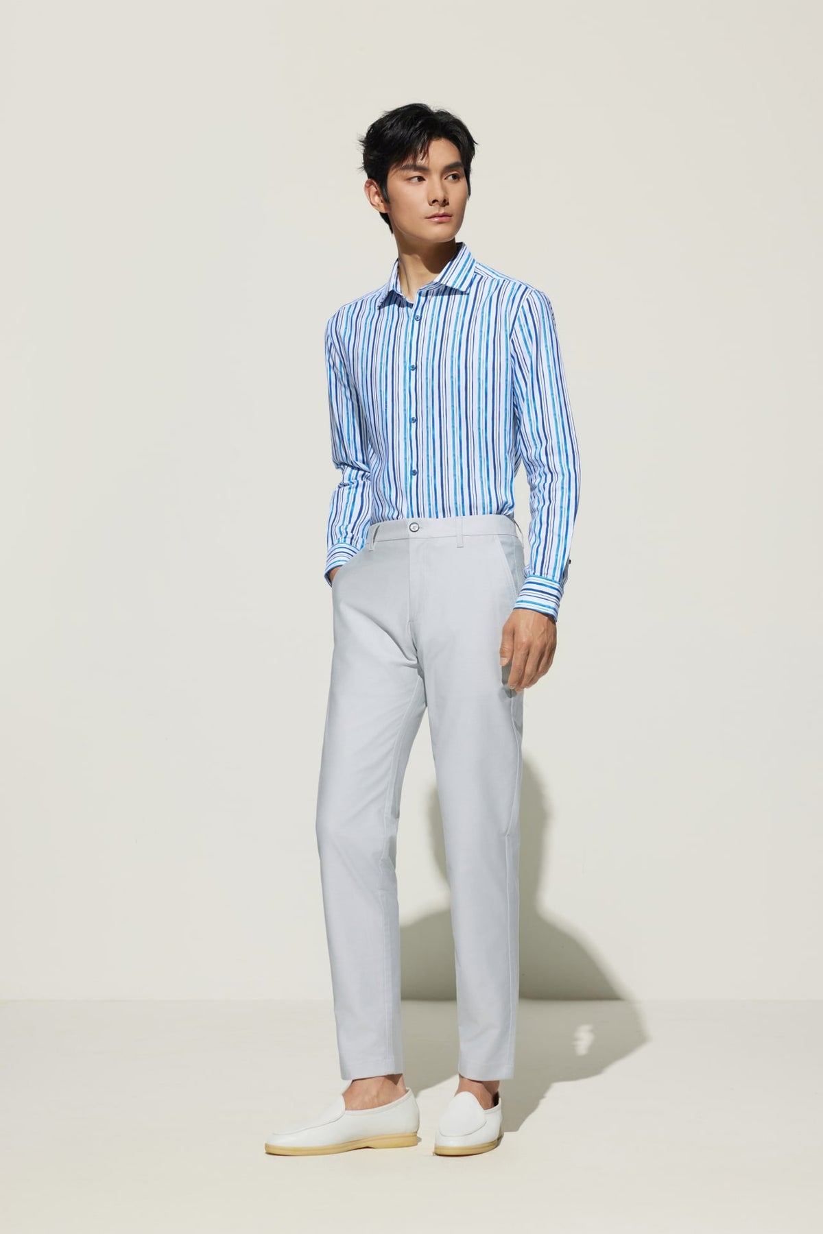 G2000 - Pants - Cotton Blend Slim Tapered Fit Twill Casual Pants - Dignified Denim - Slim Tapered