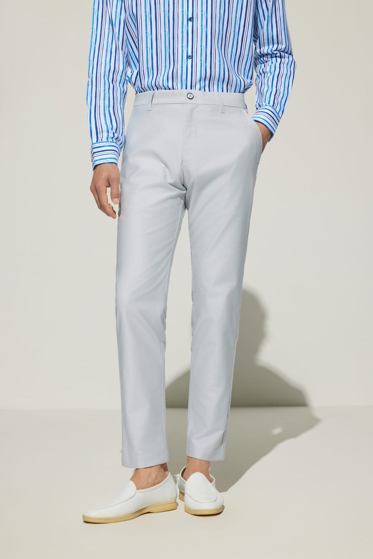 G2000 - Pants - Cotton Blend Slim Tapered Fit Twill Casual Pants