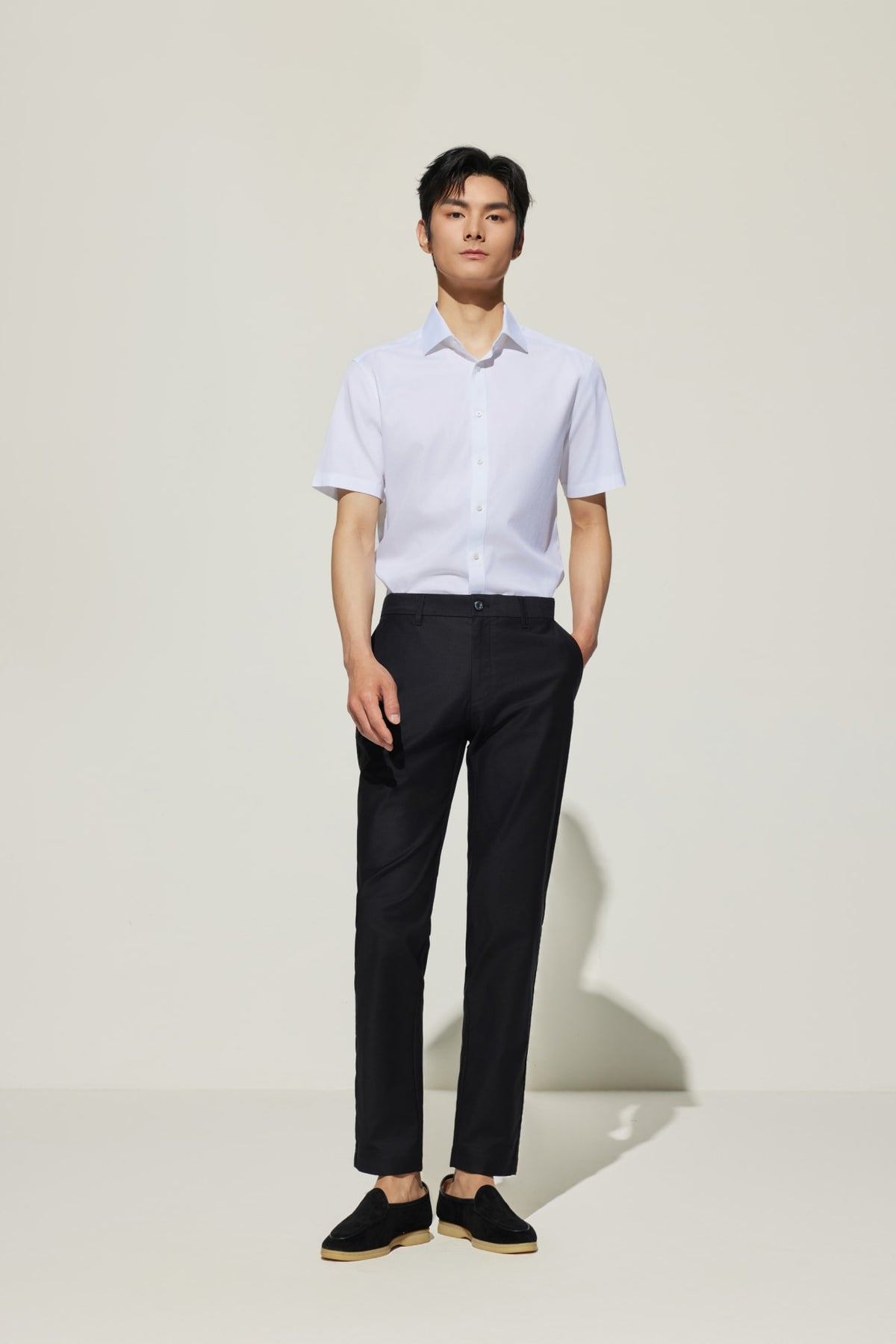 G2000 - Pants - Cotton Blend Slim Tapered Fit Twill Casual Pants - Darkened Slate - Slim Tapered
