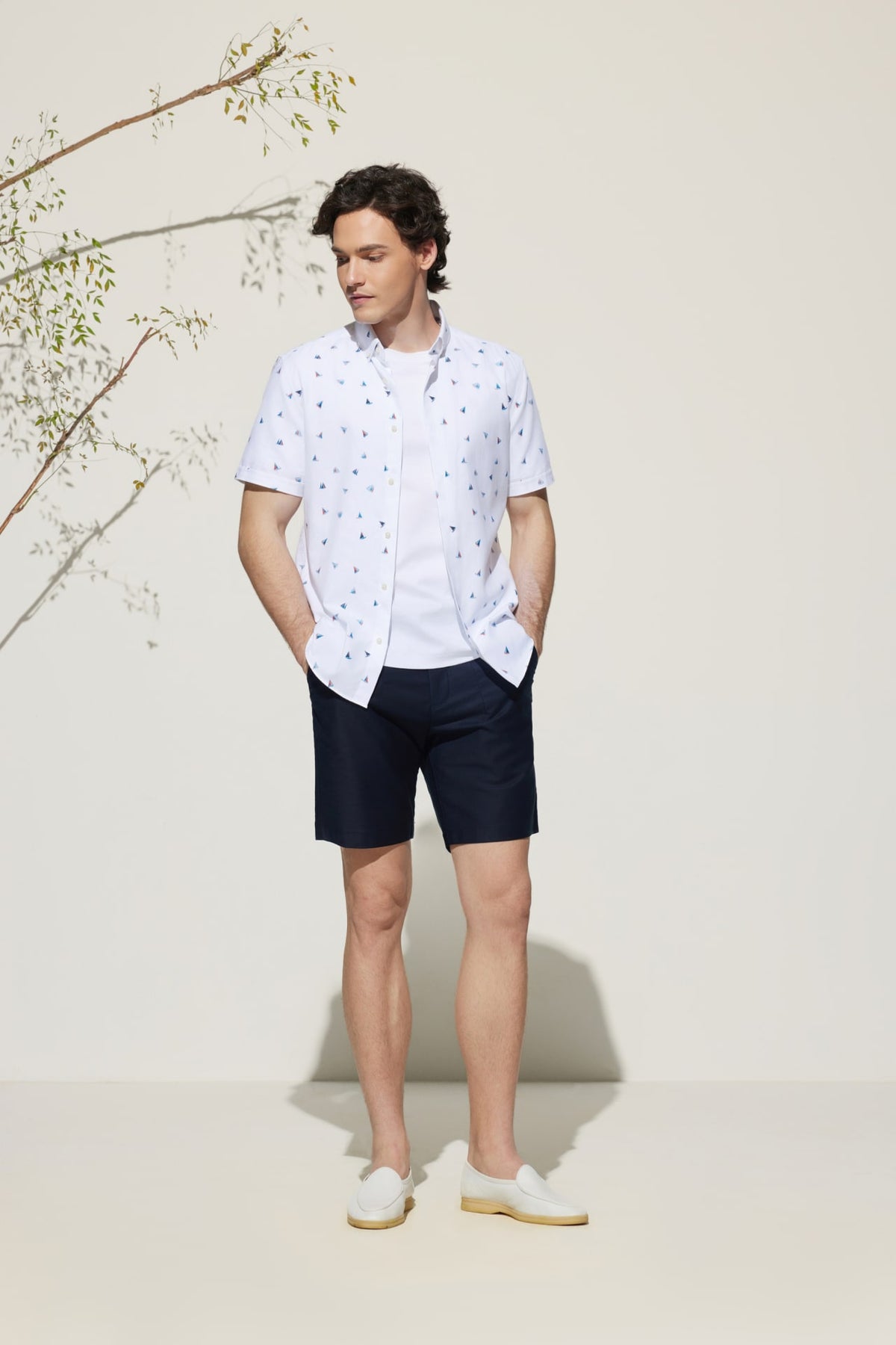 G2000 - Shorts - Cotton Modal Relax Fit Twill Casual Shorts
