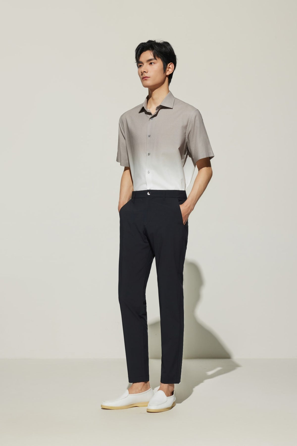 G2000 Pants Poly Cupro Slim Tapered Fit Casual Pants Darkened Slate Slim Tapered