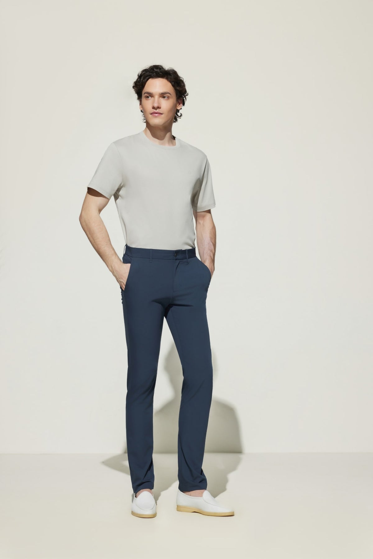 G2000 - Pants - Multi-Way Stretch Extra Slim Fit Twill Casual Pants - Cimmerian Sky - Extra Slim