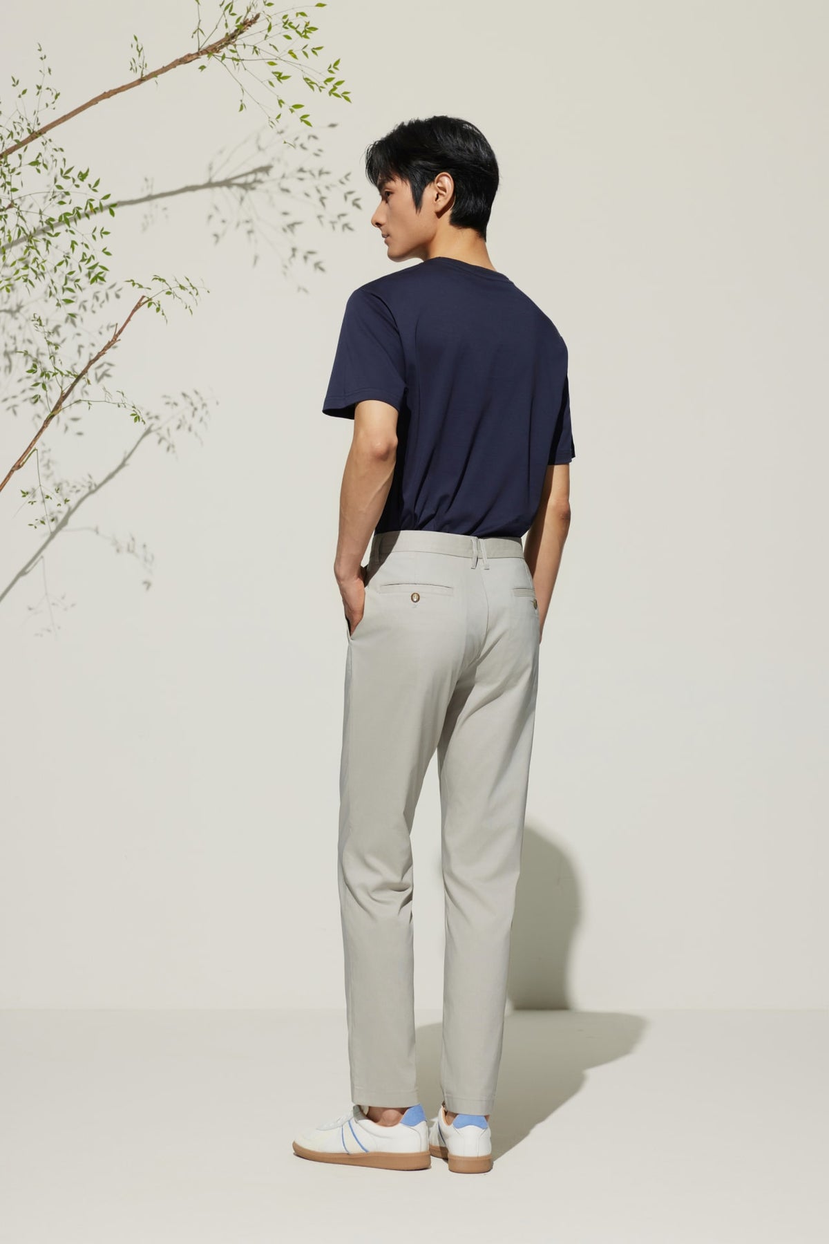 G2000 - Pants - Cotton Blend Slim Tapered Fit Dobby Casual Pants