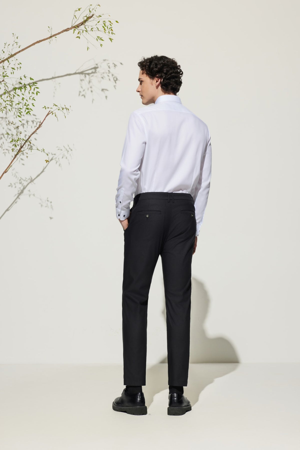 G2000 - Pants - Cotton Blend Slim Tapered Fit Dobby Casual Pants
