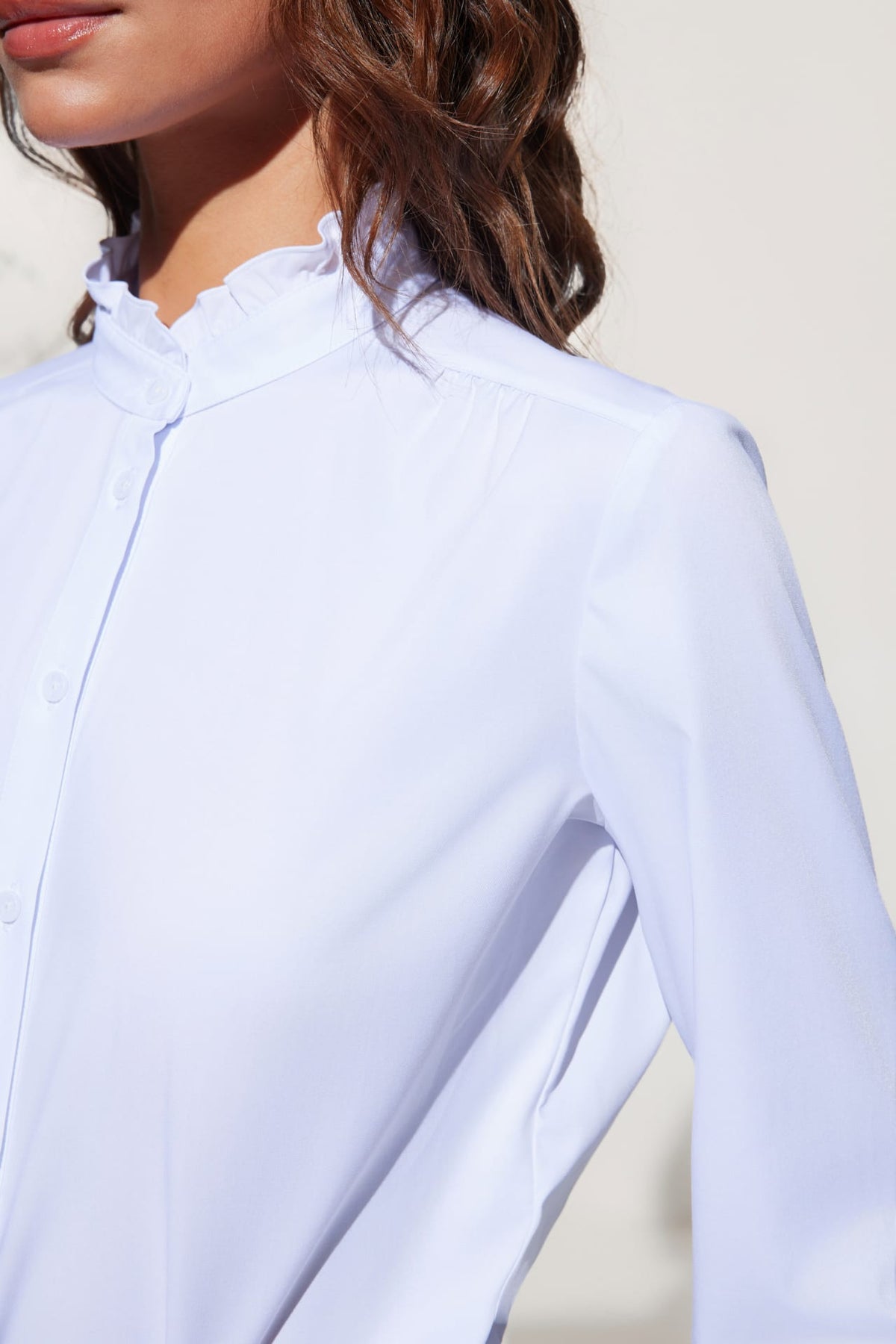G2000 - Shirts - Modal Ruffled Collar Shirt