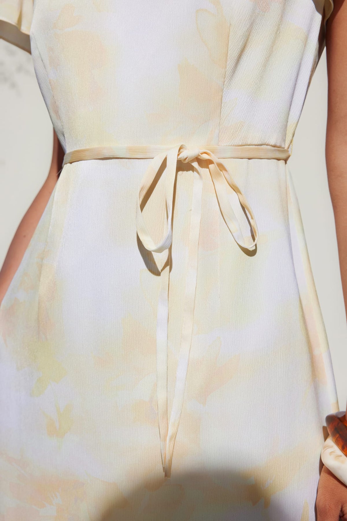 G2000 - Dresses - Satin Floral Print Flare Hem Dress