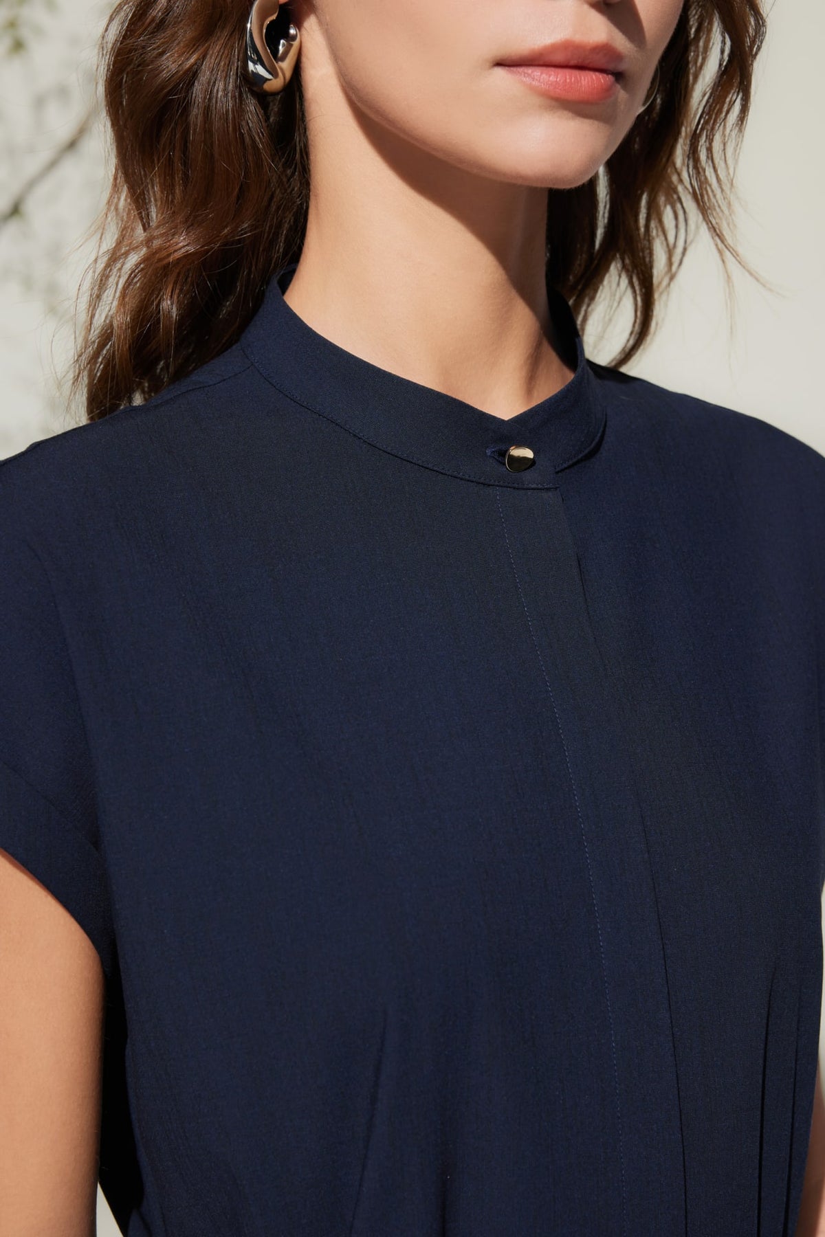 G2000 - Dresses - Stand Collar Shirt Dress