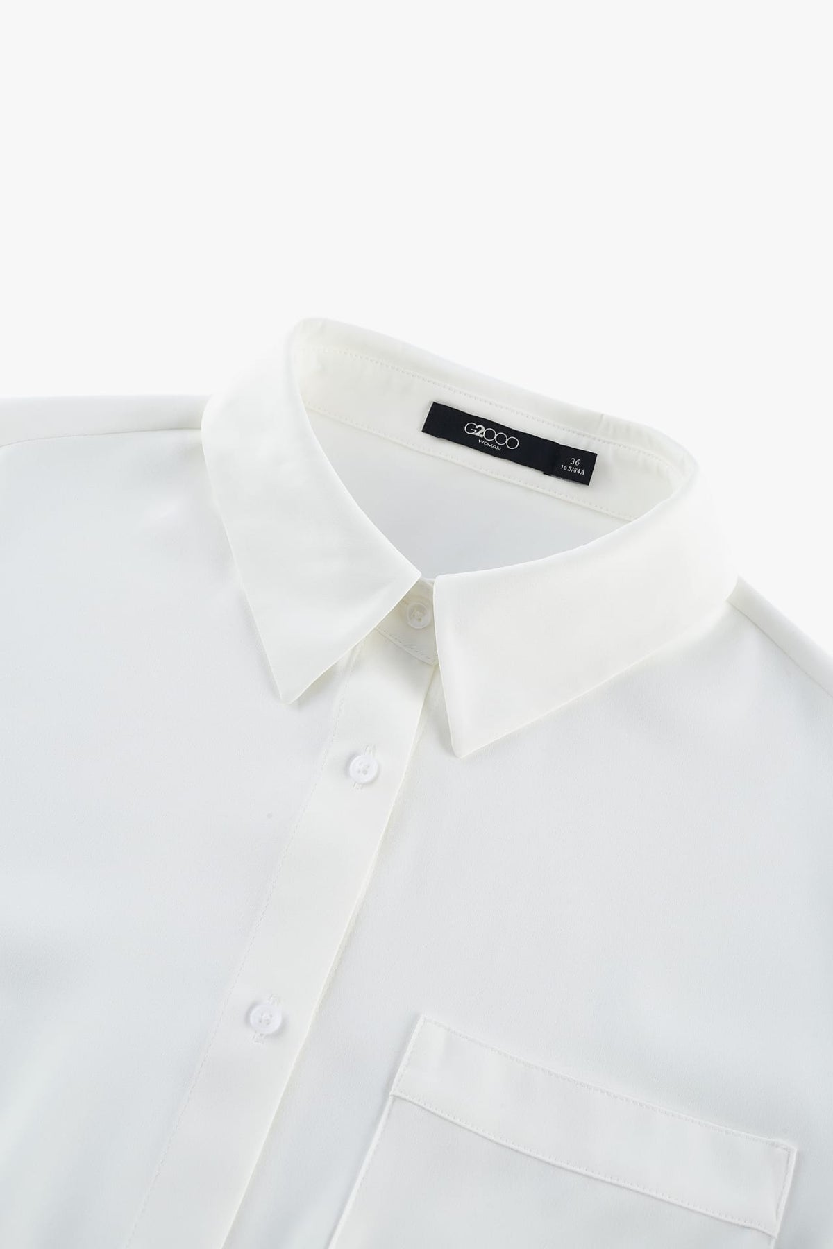 G2000 - Blouses - Satin Rolled Sleeves Shirt Blouse